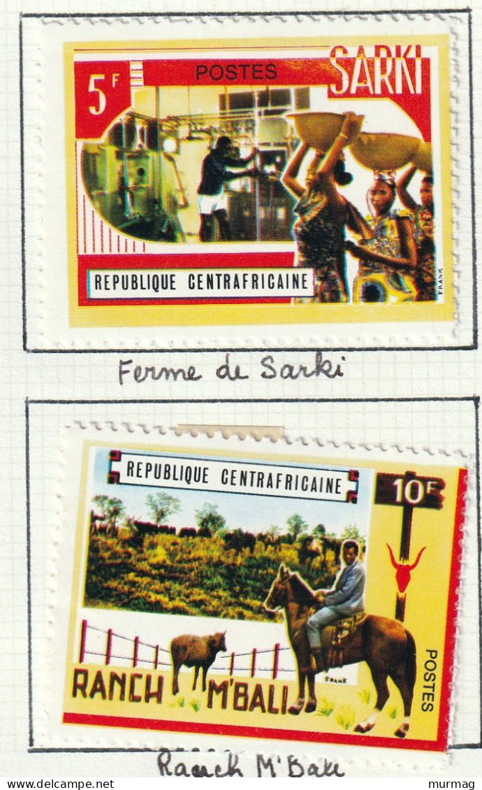 REPUBLIQUE CENTRAFRICAINE - Faune, Sériciculture, Bombyx Mori - Y&T N° 128-129-130 - PA 86 - 1971 - MNH + MH - Repubblica Centroafricana