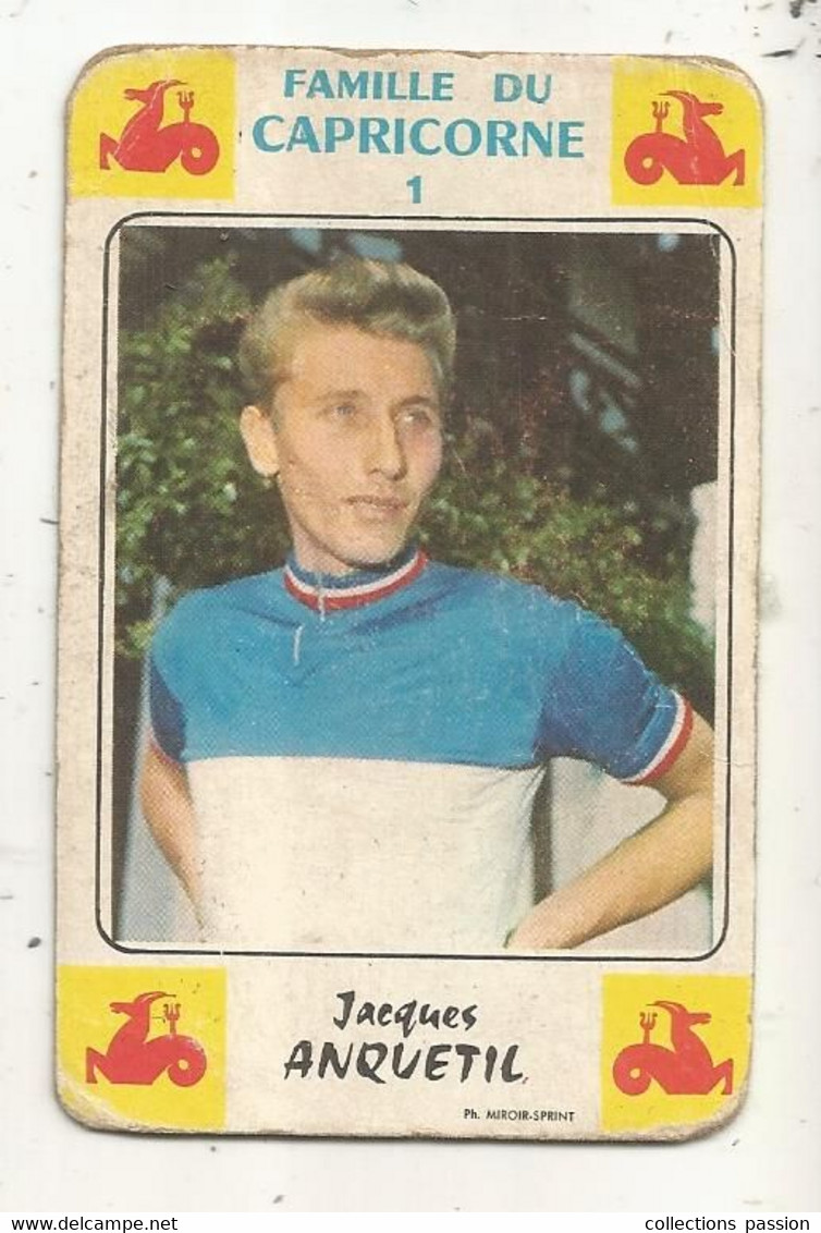 Carte , 7 Familles , CAPRICORNE, SPORTS, CYCLISME, JACQUES ANQUETIL, 2 Scans - Radsport