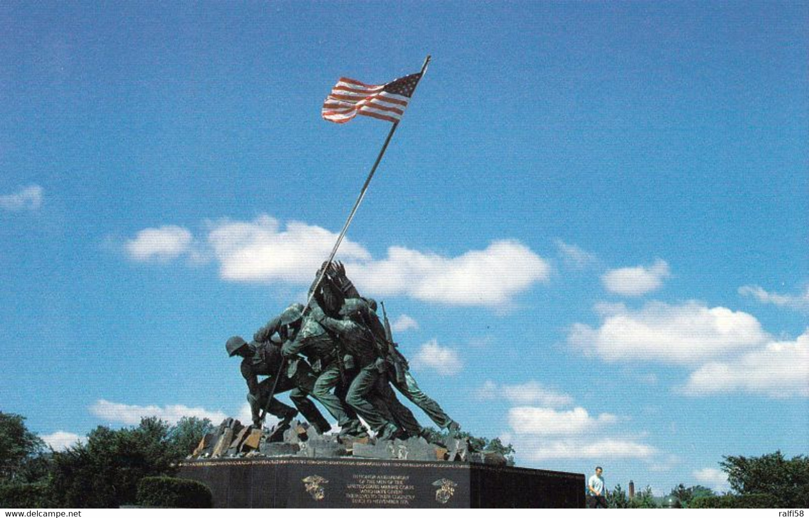 1 AK USA / Virginia * Iwo Jima Statue Im Marine Corps Memorial In Arlington, Aufstellen Der Flage Auf D. Mt. Suribachi * - Arlington