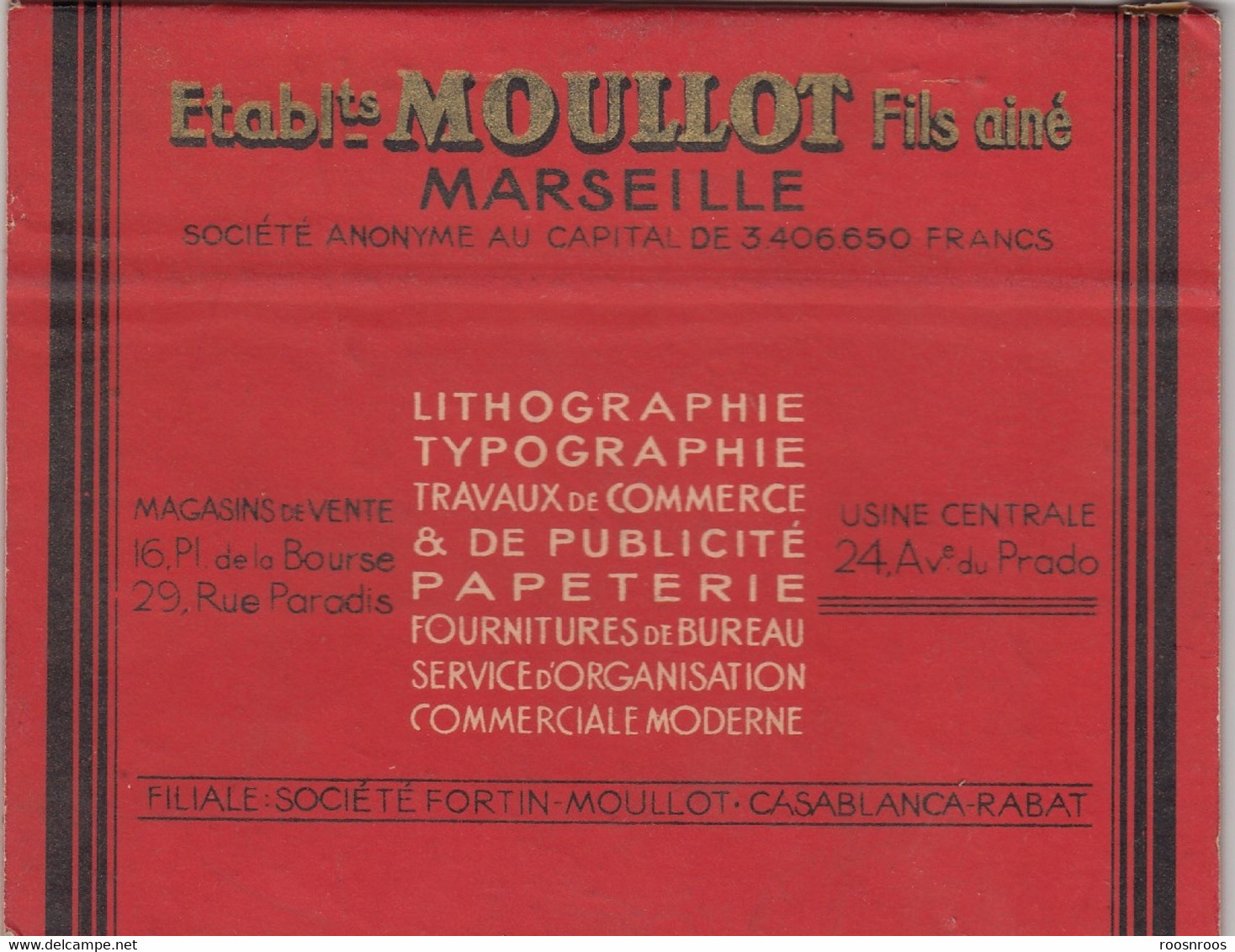 PETIT CALENDRIER  PUBLICITAIRE - IMPRIMERIE D'ART MOULLOT A MARSEILLE BOUCHES DU RHONE  - 1949 - Etichette