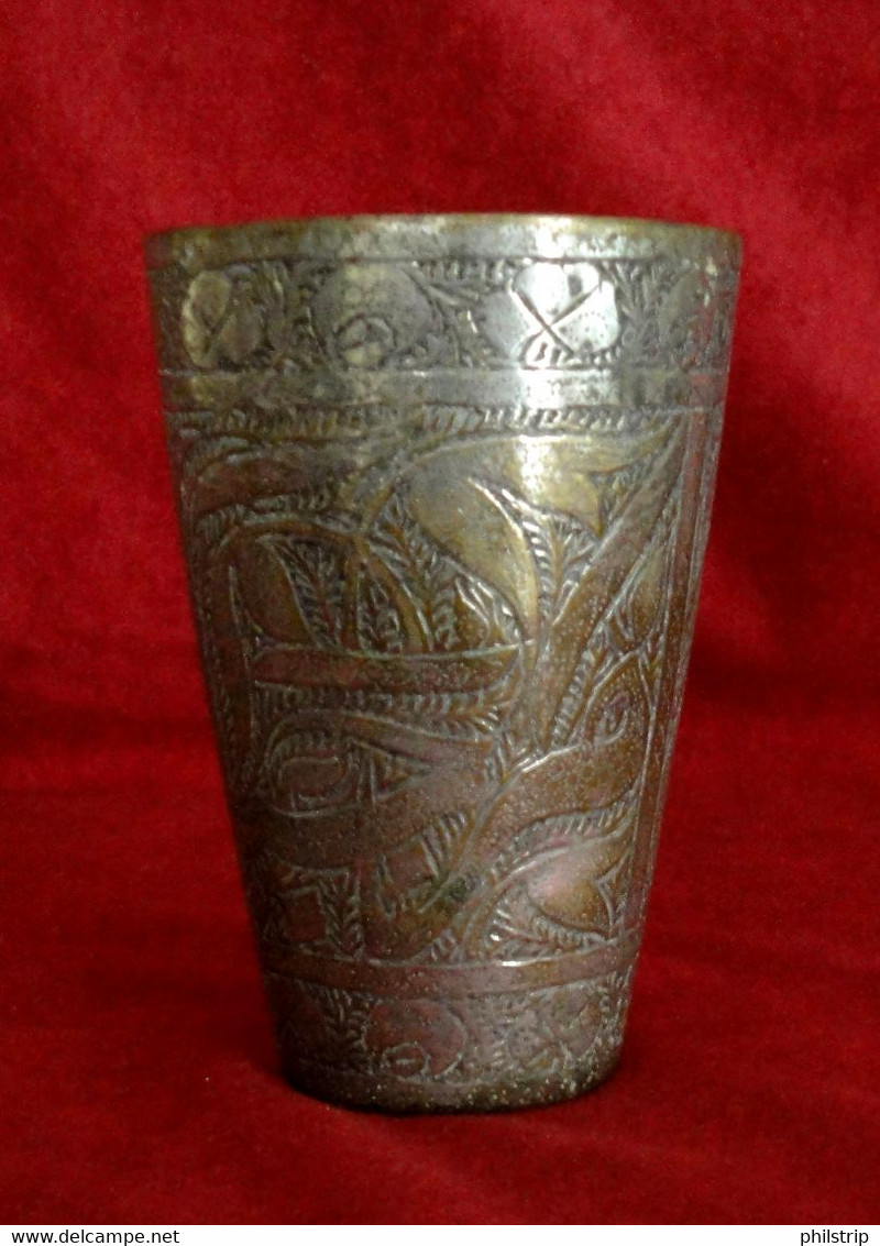 Antico Bicchiere Orientale/ottomano - Antique Islamic Ottoman Copper Glass - Cuivres