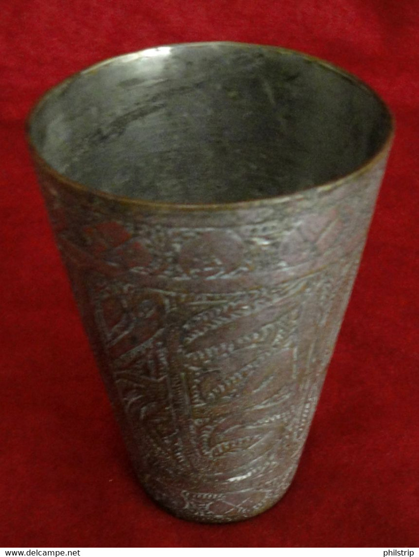 Antico Bicchiere Orientale/ottomano - Antique Islamic Ottoman Copper Glass - Cobre