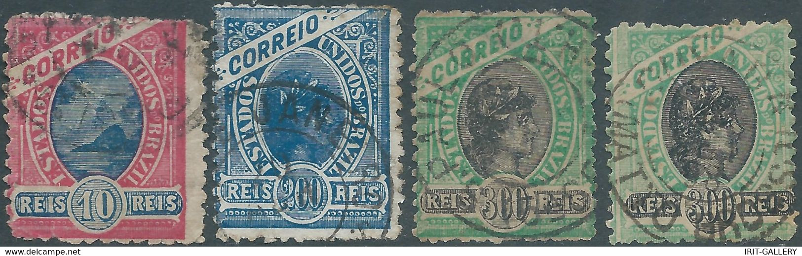 Brasil - Brasile - Brazil 1904 Bay Of Rio De Janeiro,10R - 200R - 300R - 300R,Obliterated - Usados