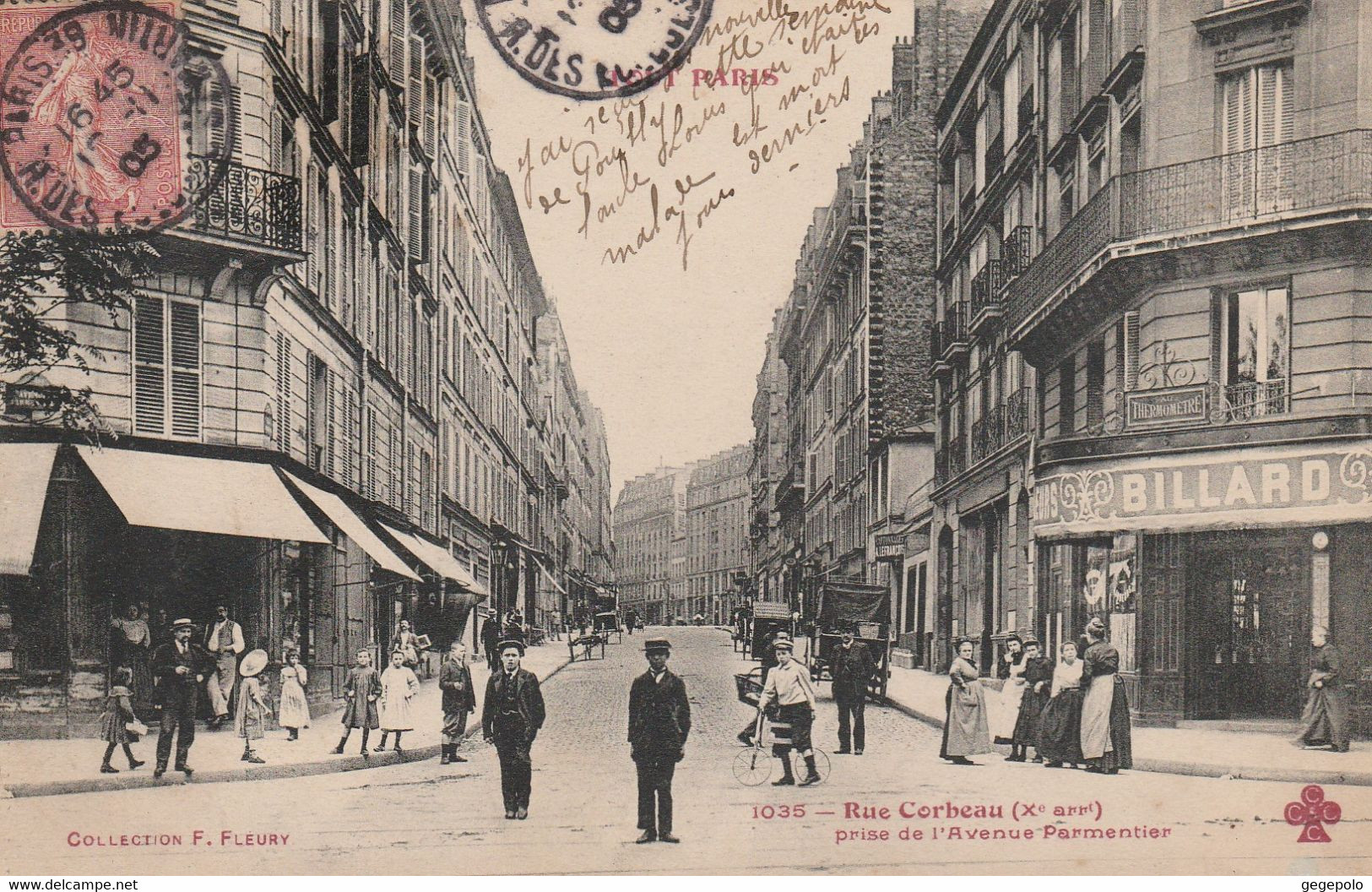 TOUT PARIS ( 10ème ) - Rue Corbeau ( Prise De L'Avenue Parmentier ) - District 10