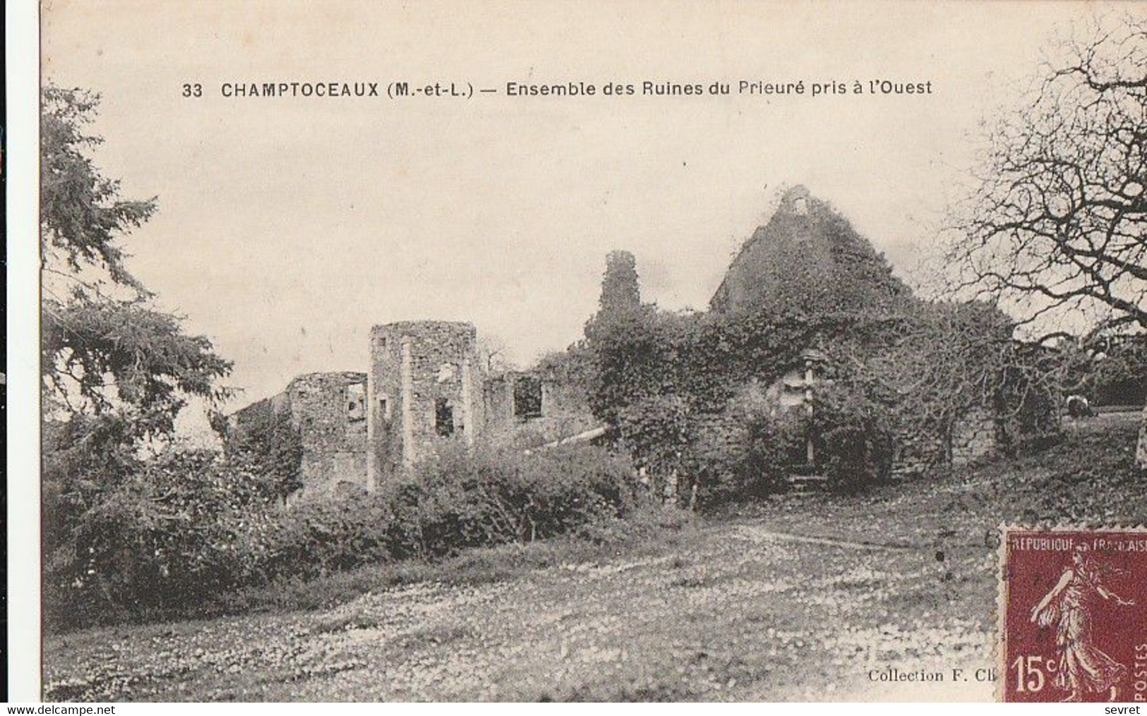 CHAMPTOCEAUX. - Ensemble Des Ruines Du Prieuré Pris à L'Ouest - Champtoceaux