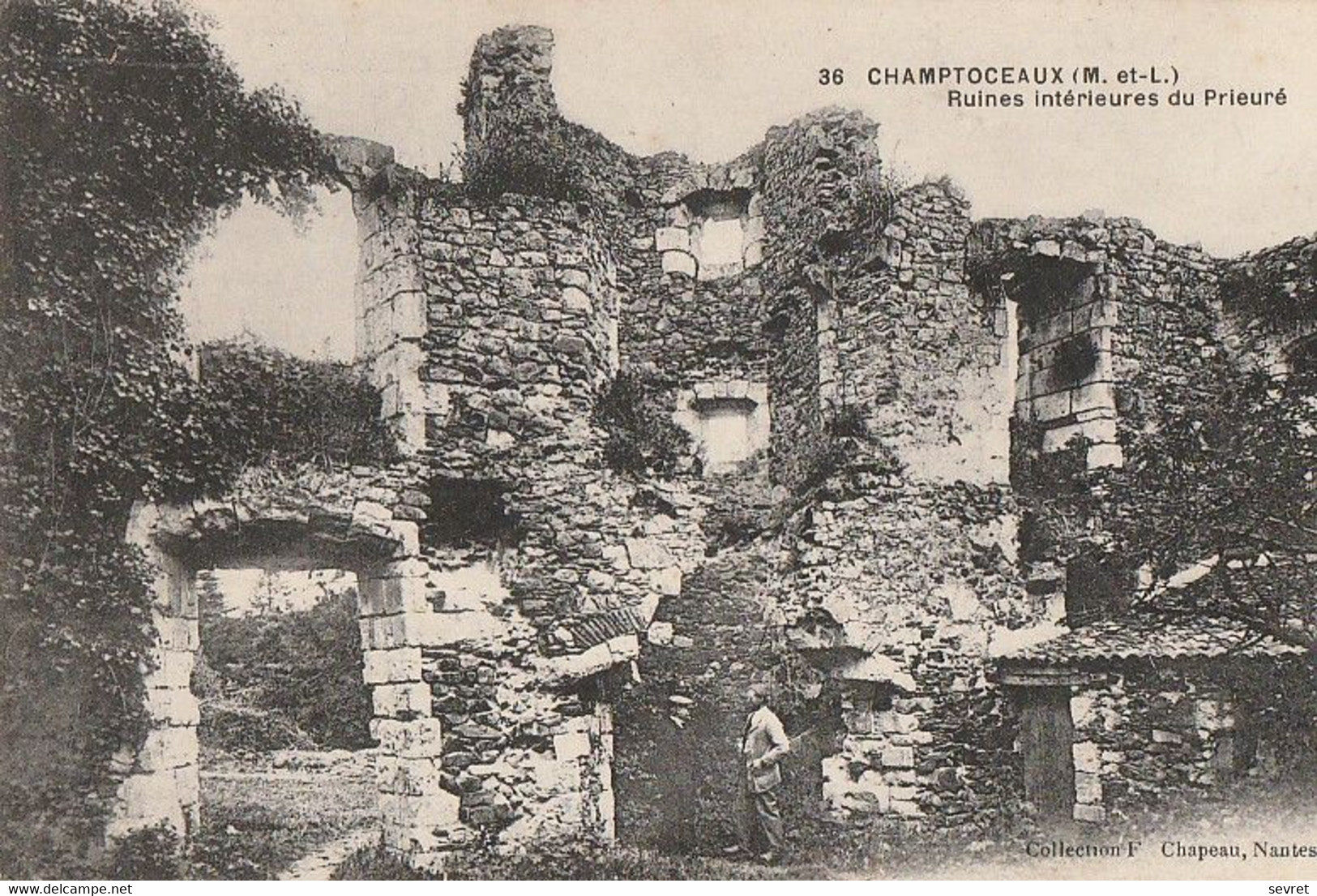 CHAMPTOCEAUX. - Ruines Intérieures Du Prieuré. Cliché Très RARE - Champtoceaux