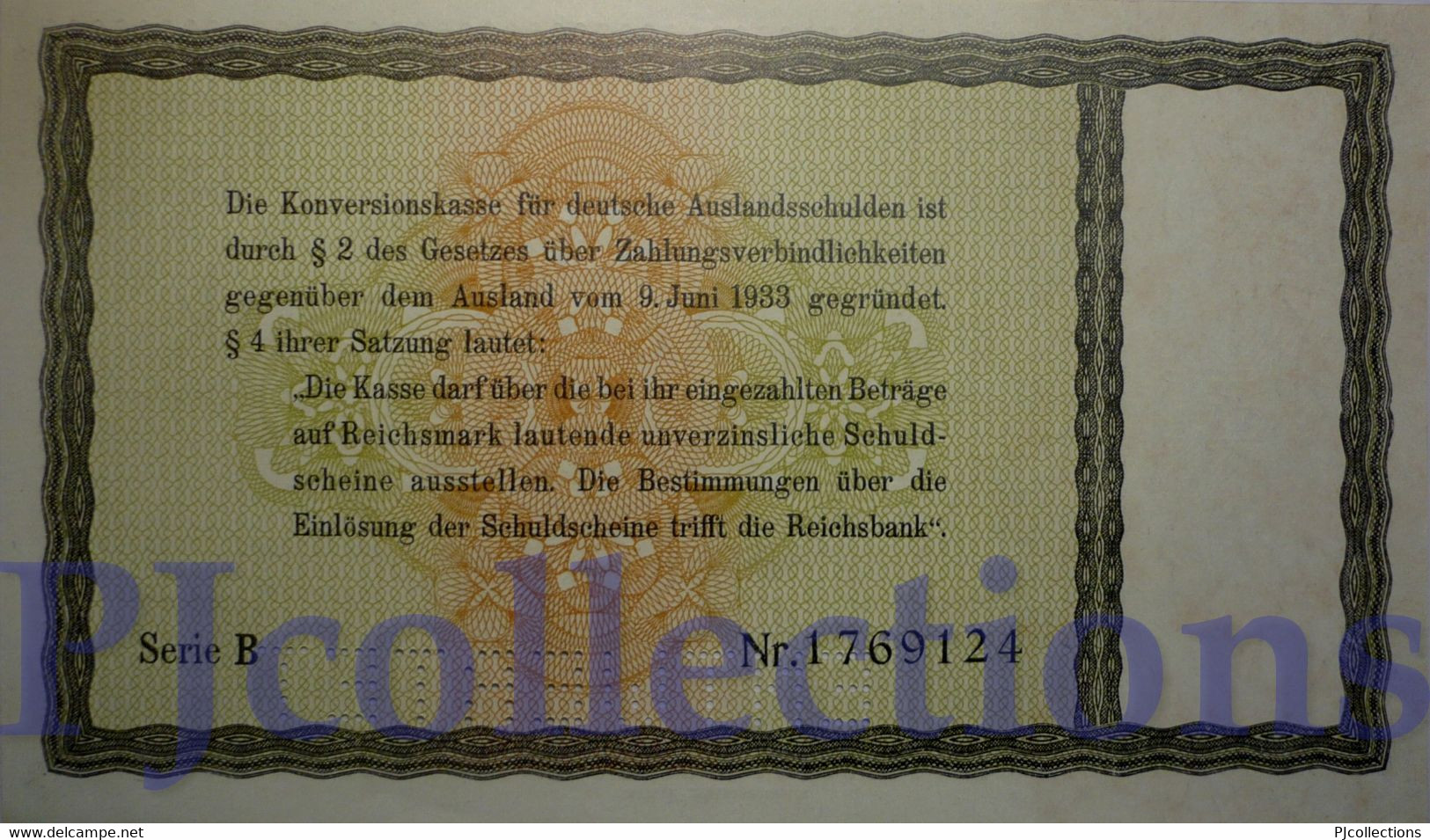 GERMANY 5 REICHSMARK 1933 PICK 1999 UNC PERFORATED "ENTWERTET" - 5 Reichsmark