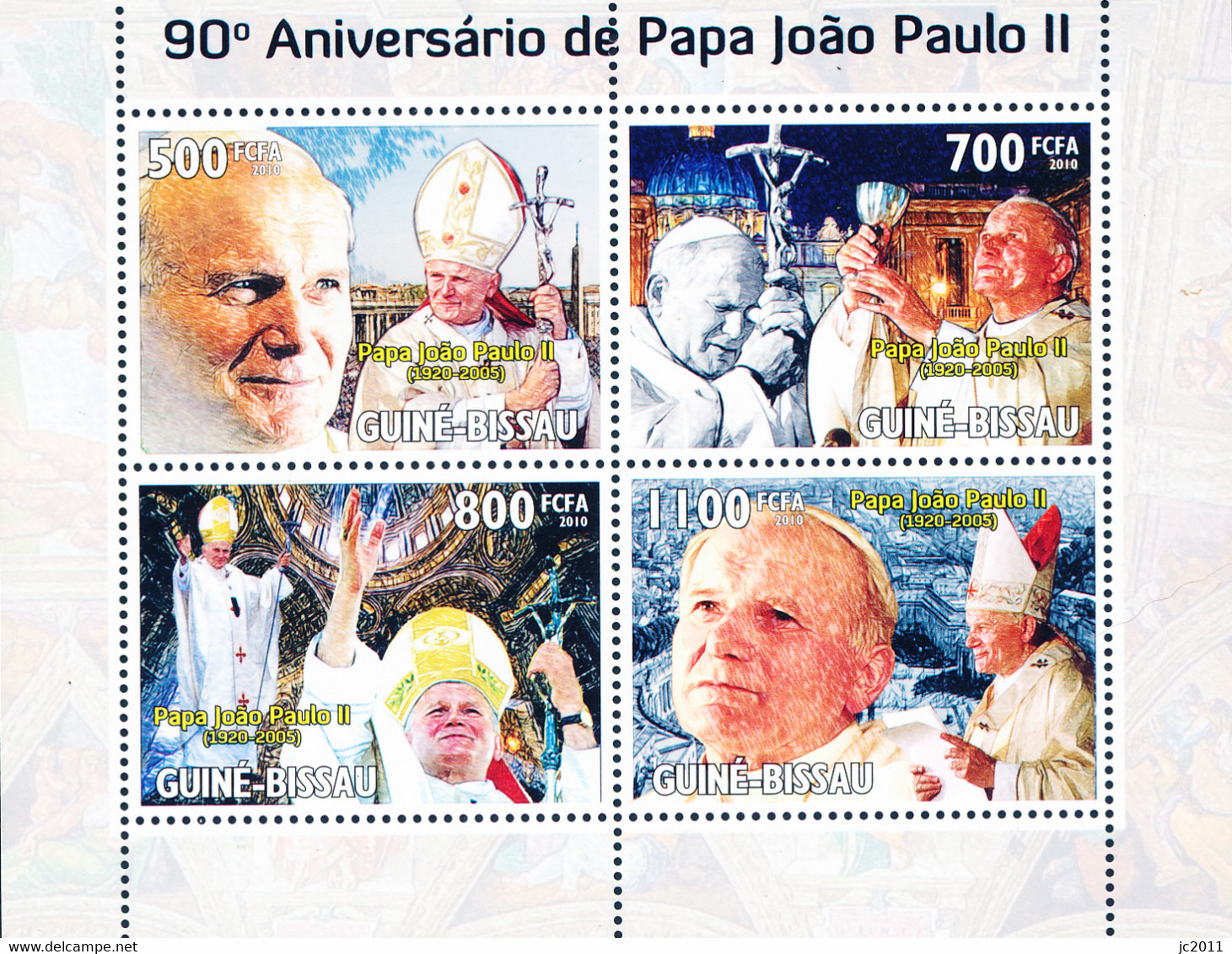 Guiné-Bissau - 2010 - Pope John Paul II - S + SS - MNH - Guinea-Bissau