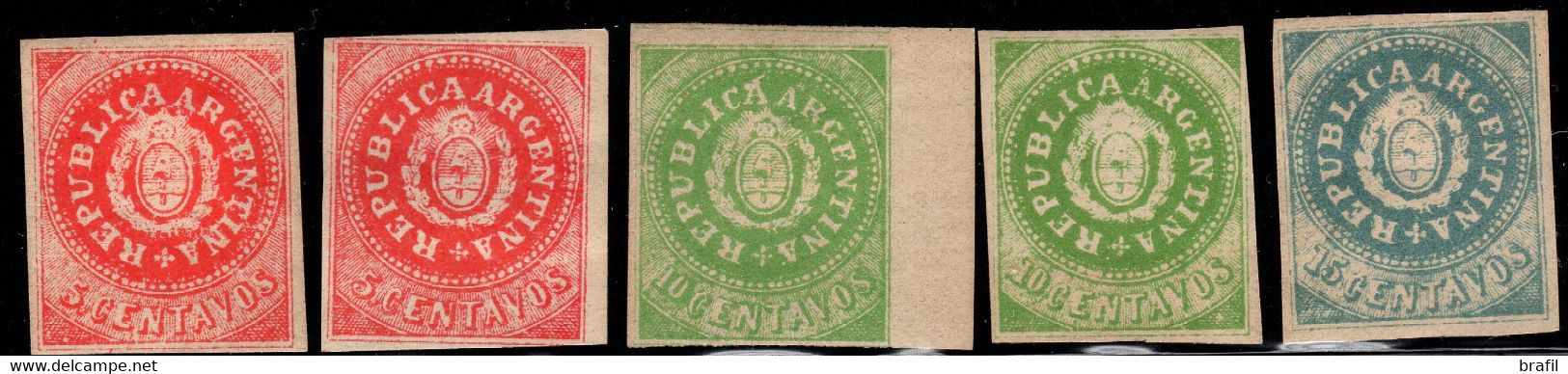 1862 4 Argentina, Cifra, Nuovi (*) - Unused Stamps