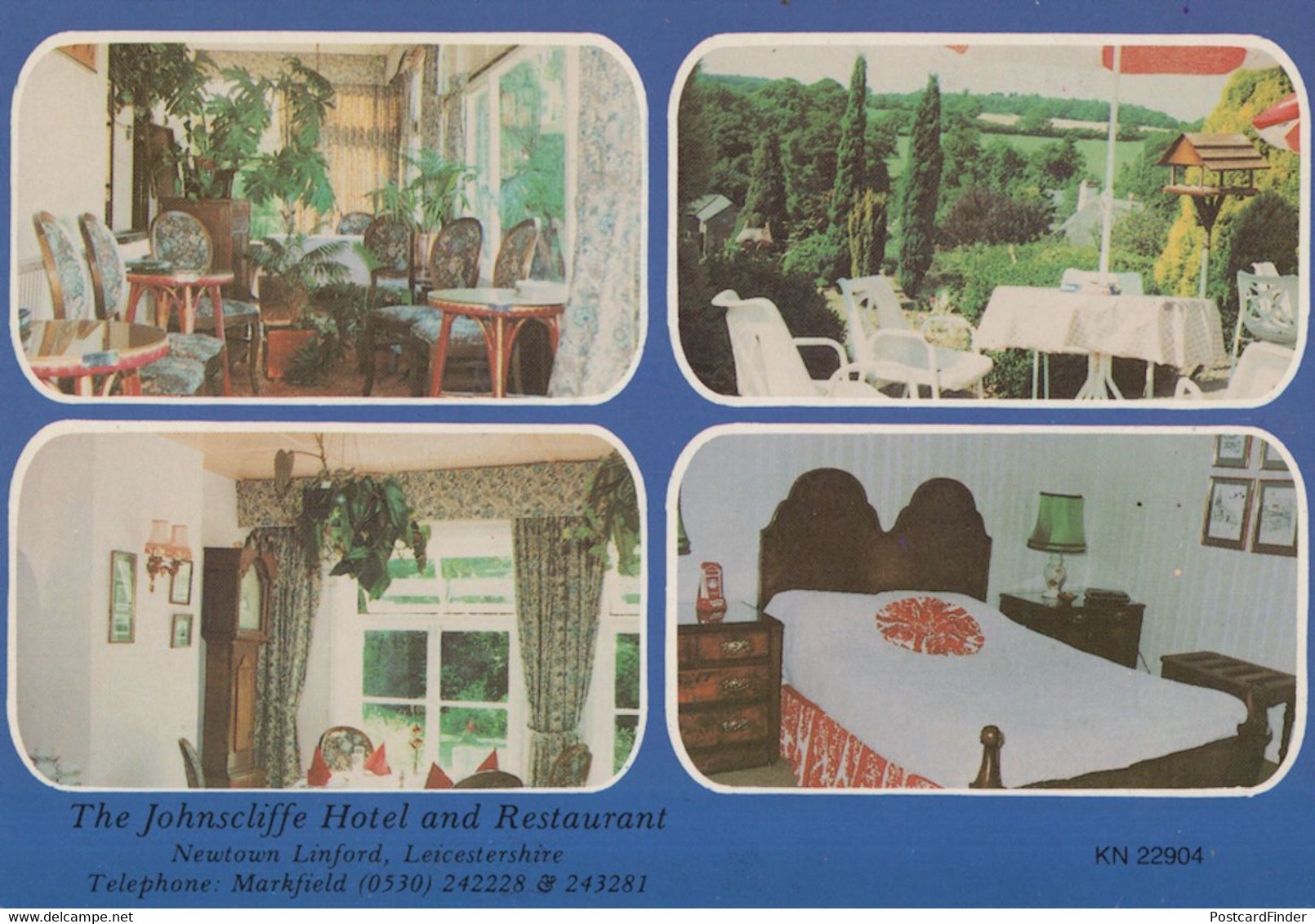 Johnscliffe AA Hotel Restaurant Newton Linford Leicester Postcard - Sonstige & Ohne Zuordnung