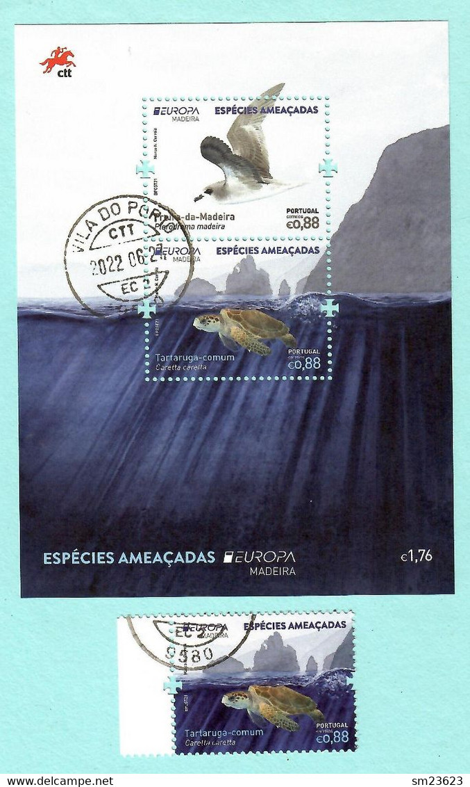 Portugal / Madeira  2021 , EUROPA CEPT National Gefährdete Wildtiere - Gestempelt / Fine Used / (o) - Usados