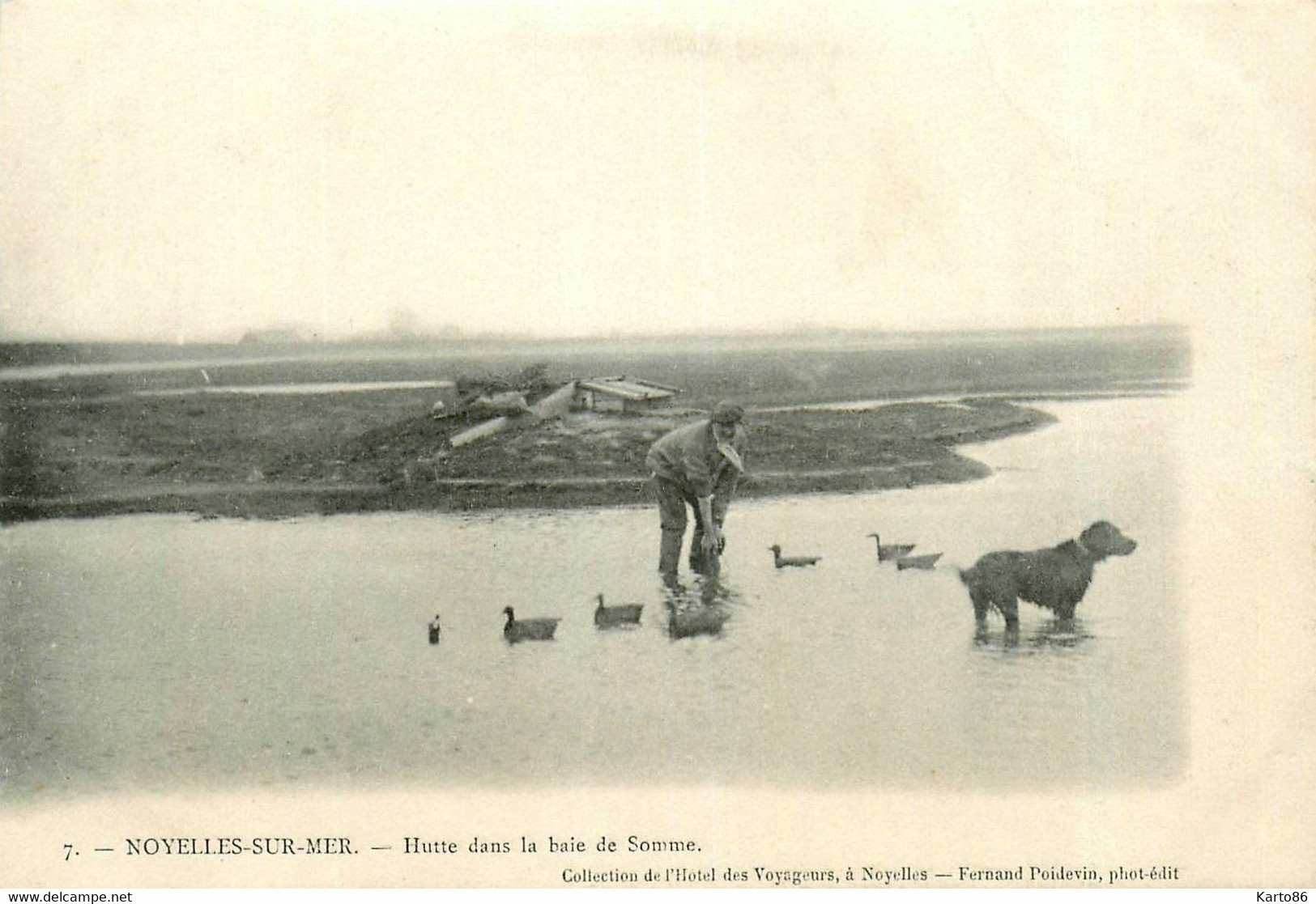 Noyelles Sur Mer * Hutte Dans La Baie De Somme * Chasseur Huteau Chasse Chien Hunt Hunting - Noyelles-sur-Mer