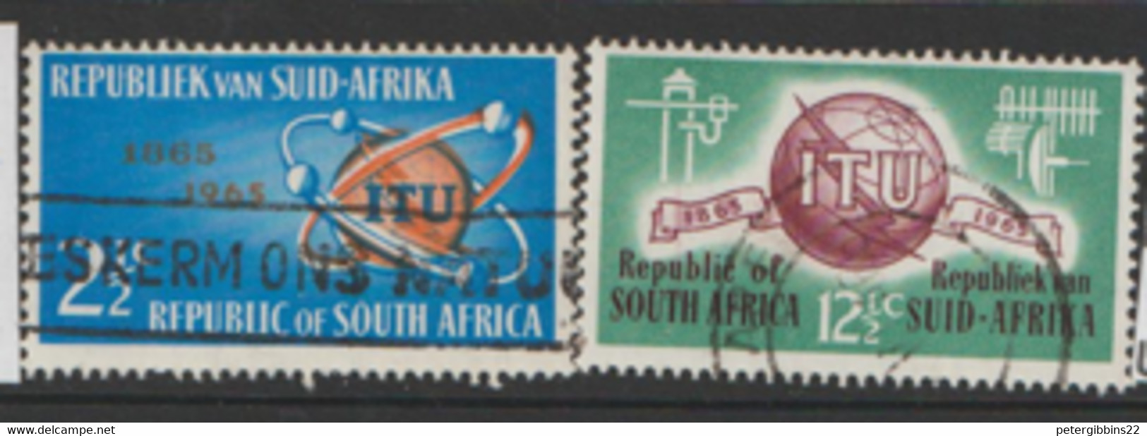 South Africa    1965  SG 258-9  I.T.U.         Fine Used - Usados