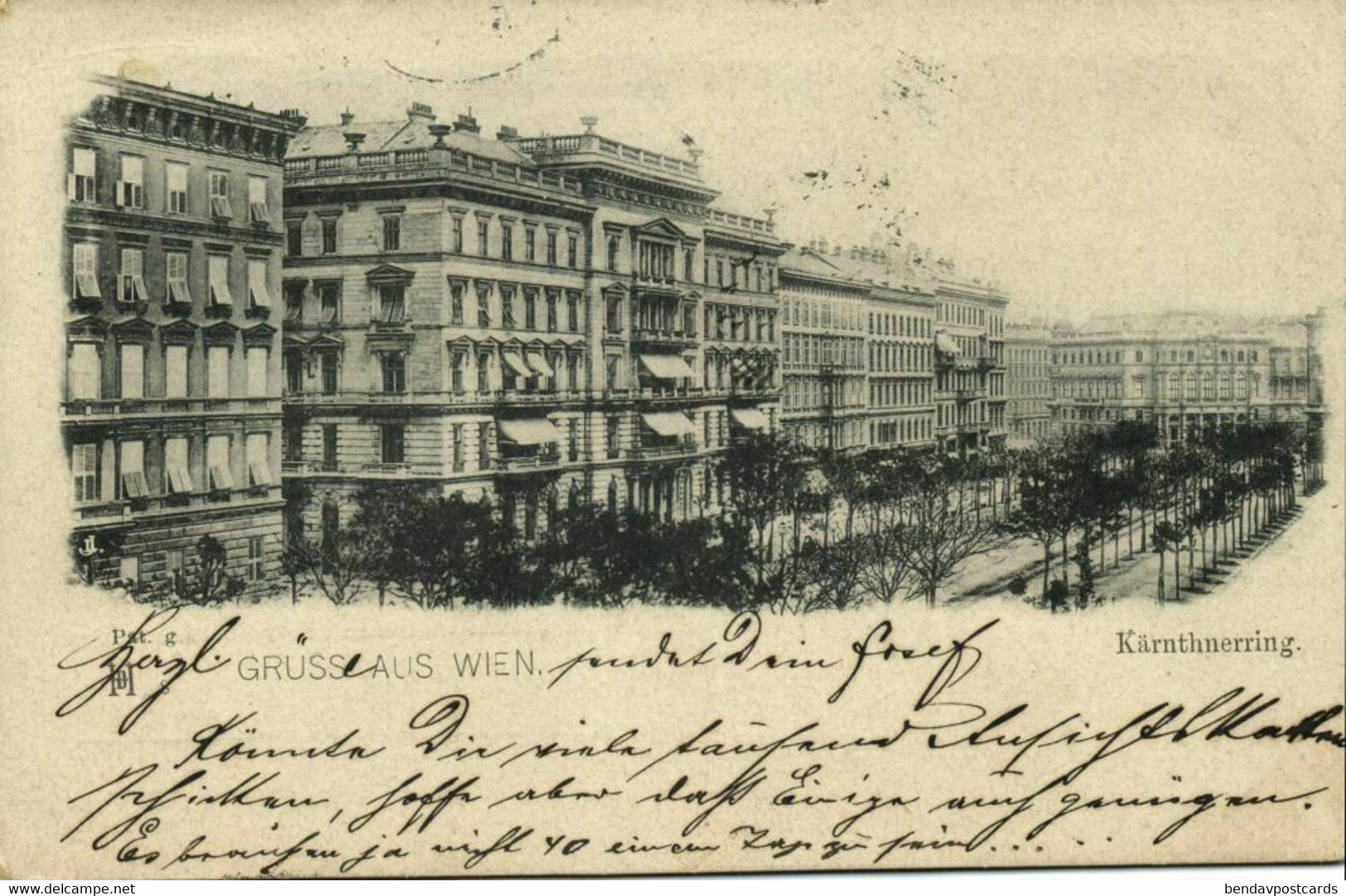 Austria, VIENNA WIEN, Kärnthnerring (1899) Postcard - Ringstrasse