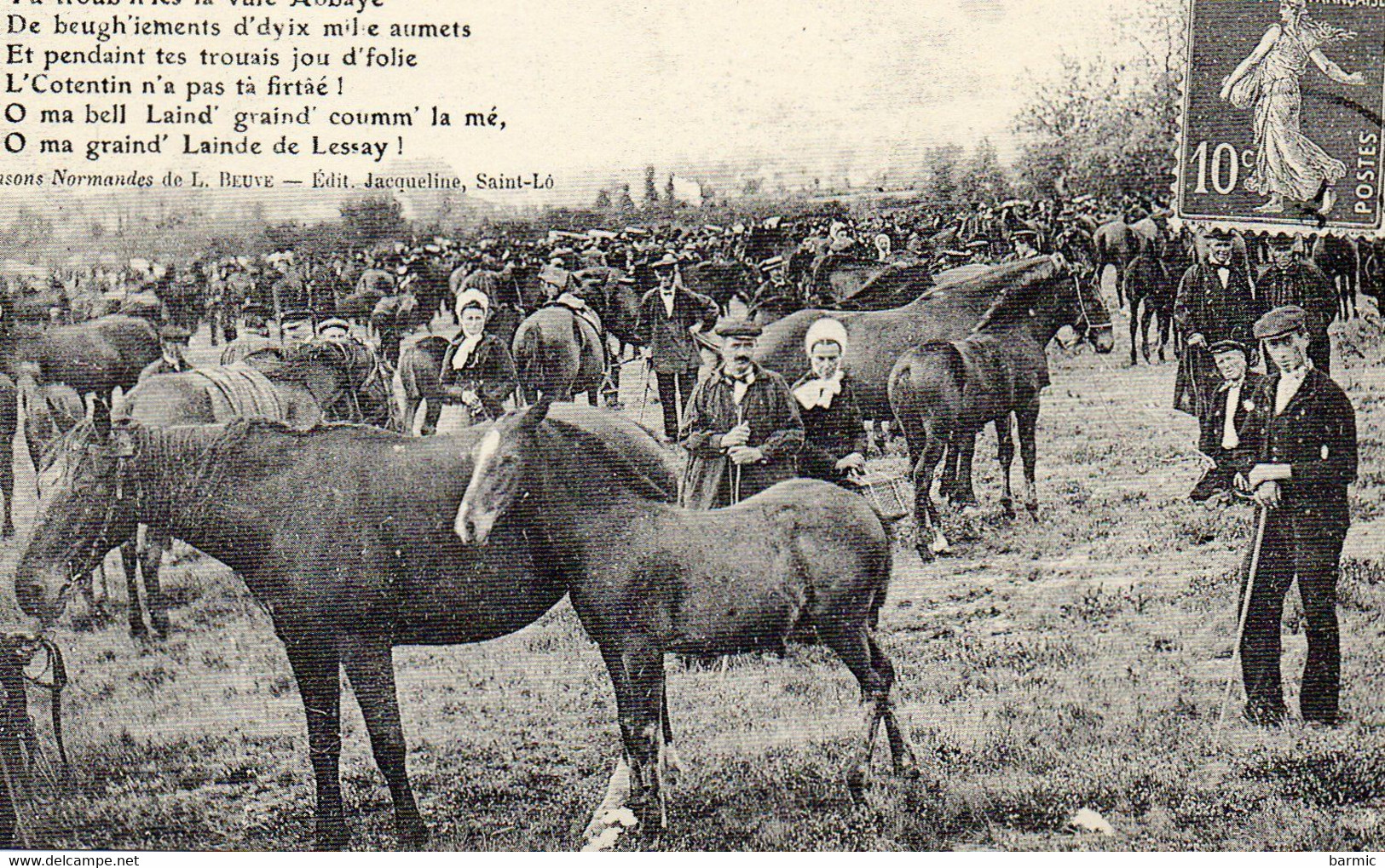 REPRO CHAMP DE FOIRE A LESSAY, DESCRIPTIF AU VERSO   REF 2966 - Kermissen