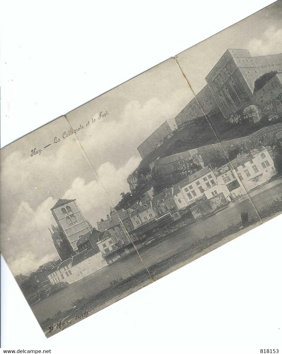 Huy - La Collégiale Et Le Fort  1907  ( 3 - Luiks Kaart ) - Huy