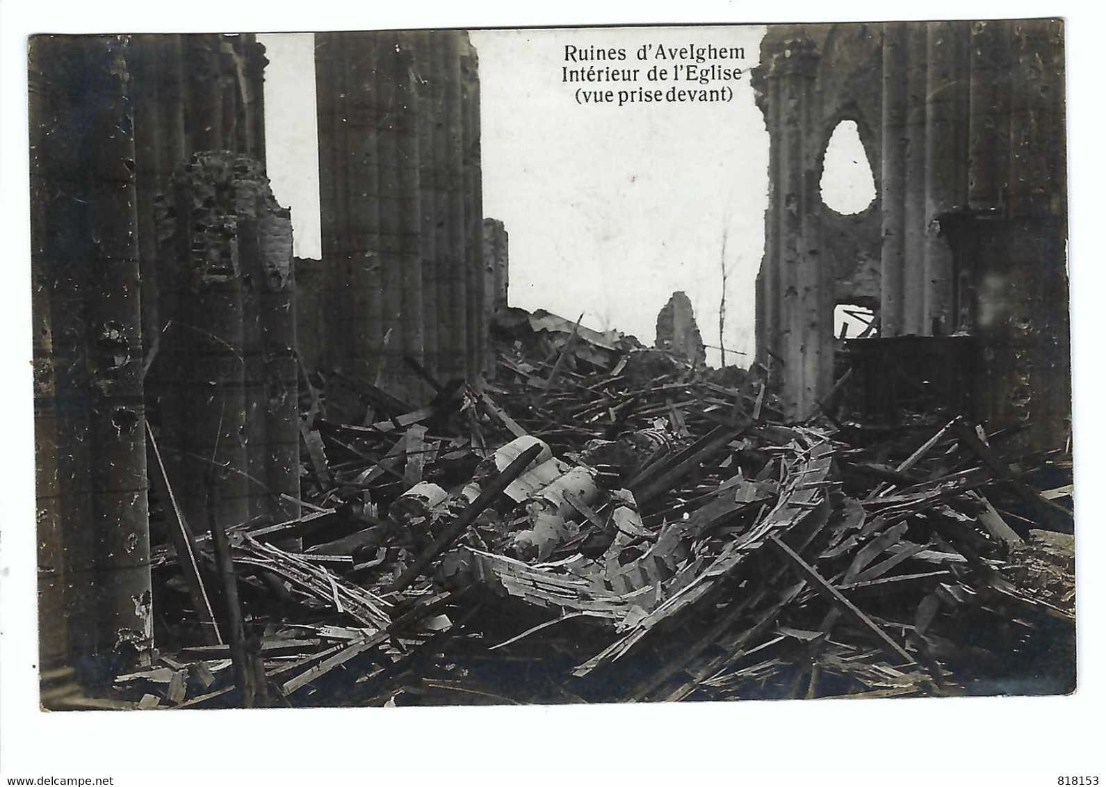 Avelgem  Ruines D'Avelghem  Intérieur De L'Eglise    (fotokaart) - Avelgem