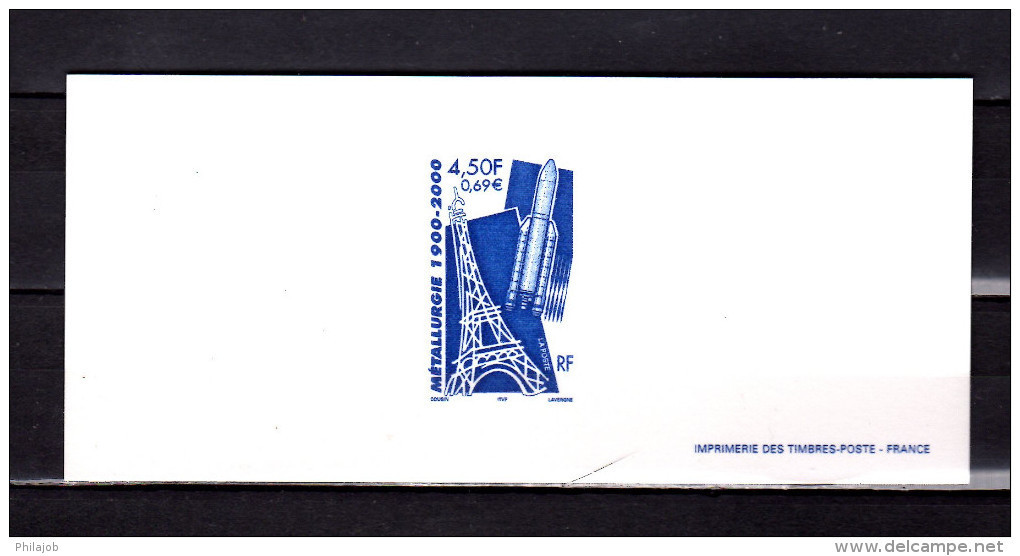 &#128509; " METALLURGIE / FUSEE ARIANE  / TOUR EIFFEL" Sur Gravure Officielle Du N° YT 3366 - Monumenti