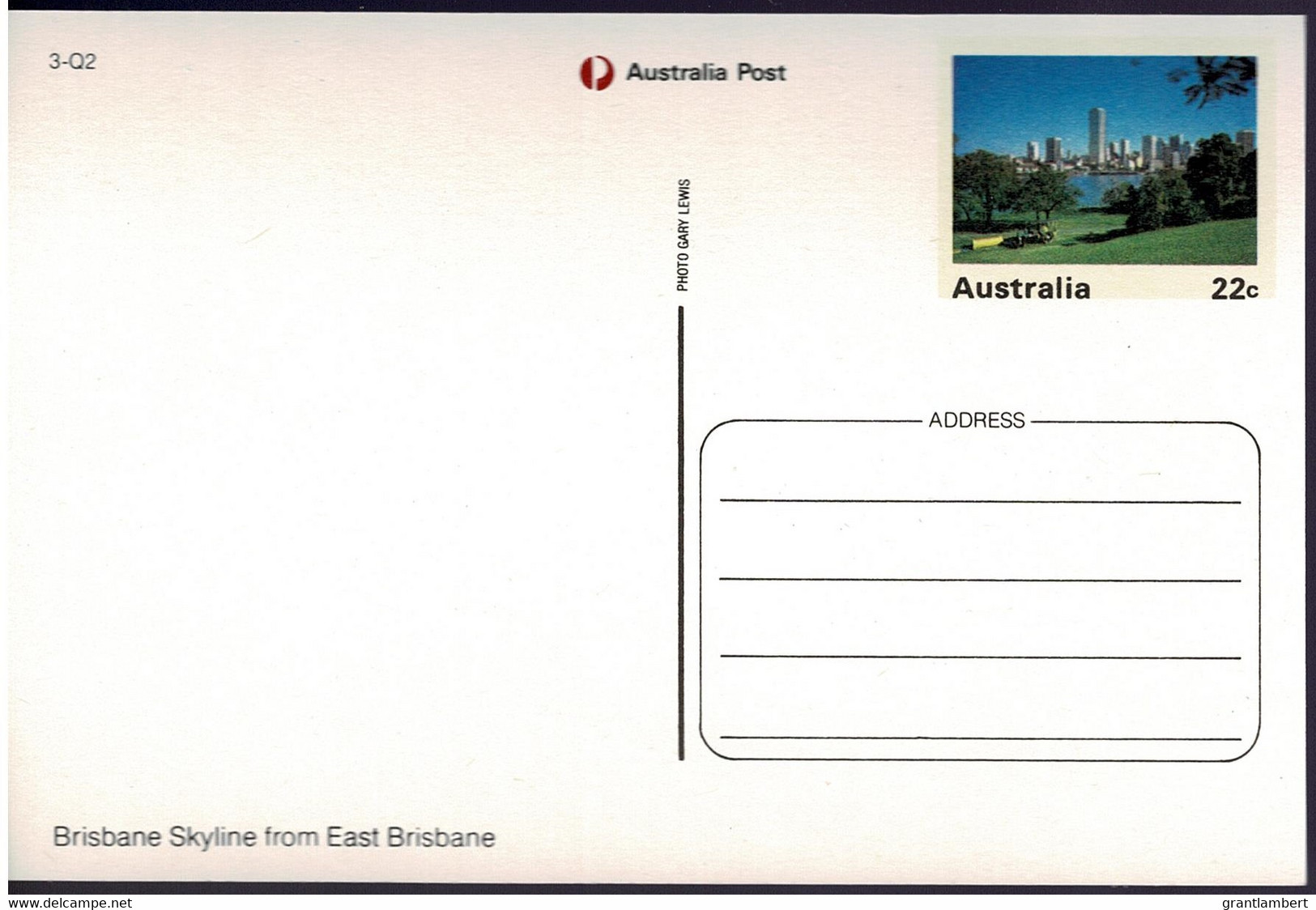 Brisbane Skyline From East Brisbane, Queensland, Australia  - Unused Prepaid Postcard - Brisbane