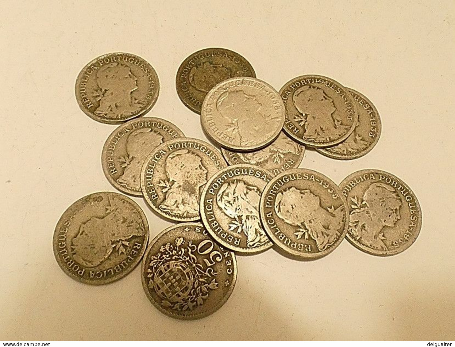 Portugal Lot 13 Coins 50 Centavos 1935 - Lots & Kiloware - Coins