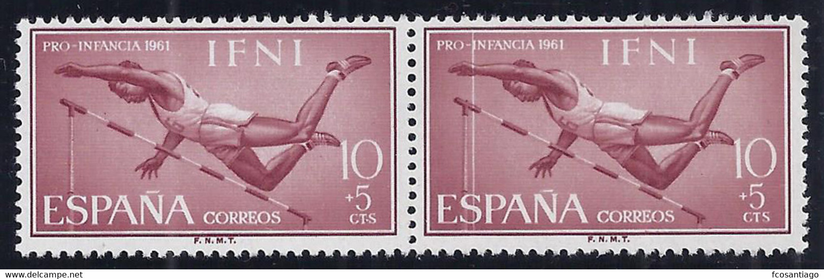 ESPAÑA/IFNI 1961 - Edifil #176 - MNH ** - Variedad: Raya Vertical - Ifni