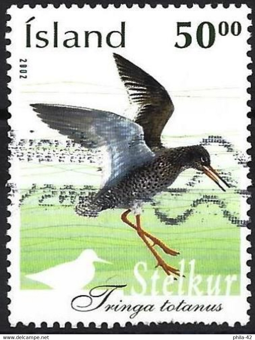 Iceland 2002 - Mi 1022 -YT 950 ( Bird : Common Redshank ) - Usati