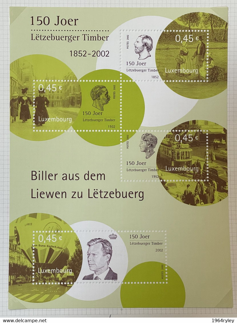 LUXEMBOURG - MNH** - 2002 - # 1531/1534 - Booklets