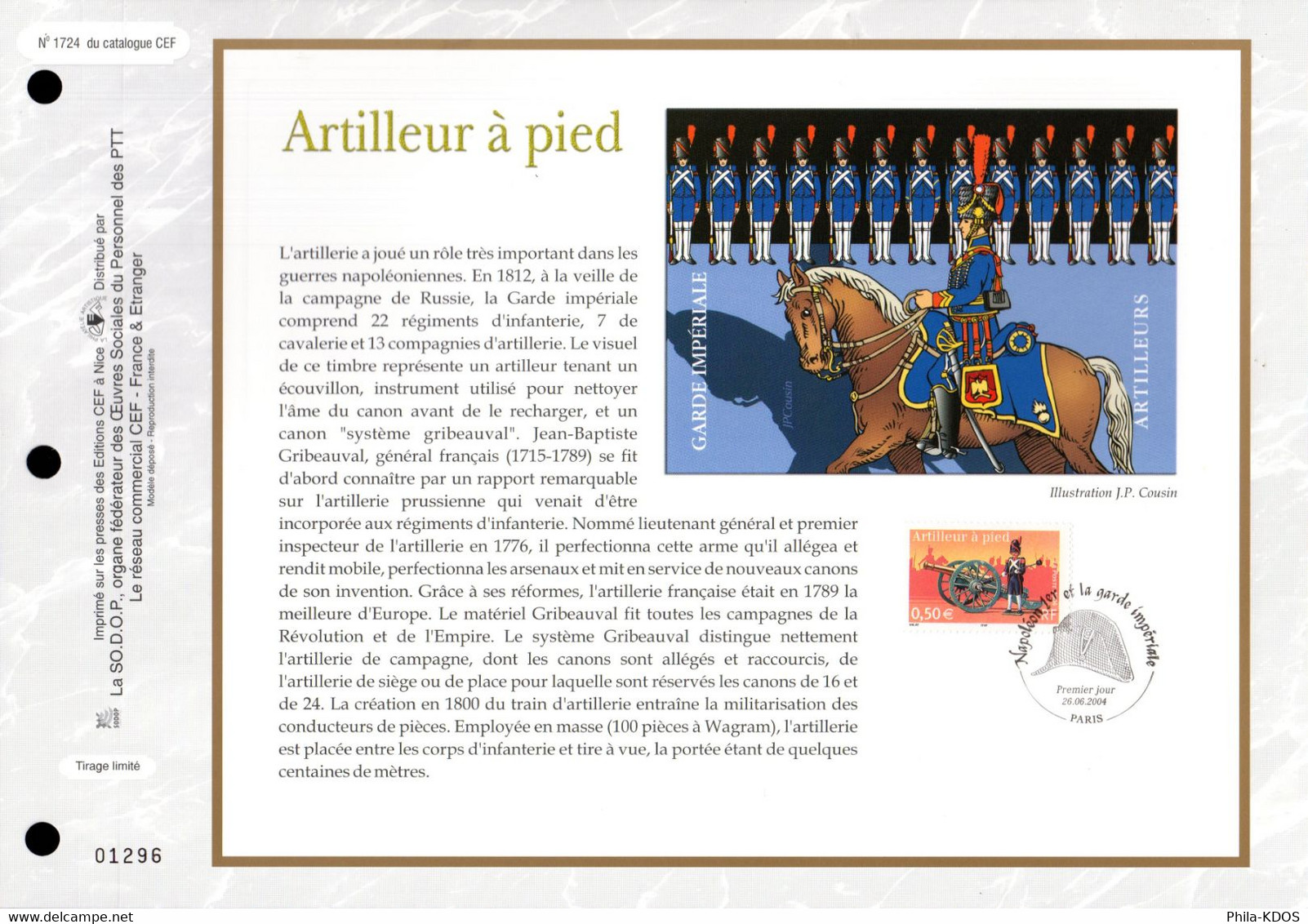 2004 " NAPOLEON ET LA GARDE IMPERIALE " Sur 6 Feuillets CEF N°tés. N°YT 3679 à 84 Parf état. FDC à Saisir !!! - Napoleone