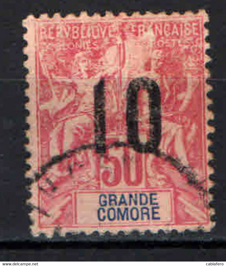 GRANDI COMORE - 1912 - NAVIGAZIONE E COMMERCIO CON SOVRASTAMPA - OVERPRINTED - USATO - Used Stamps