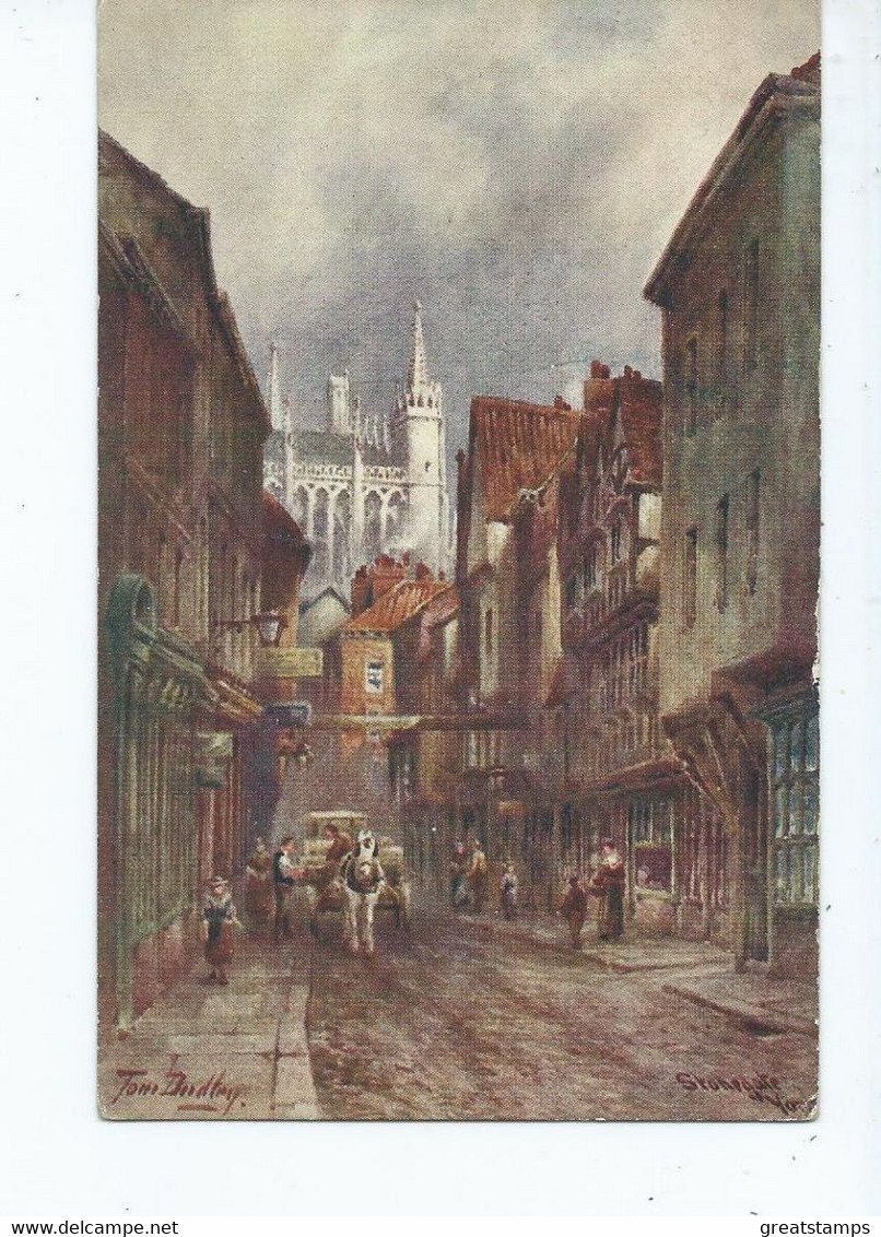 Postcard  Yorkshire York Stongate Artist Signed Tom Dudley Posted 1905 - York