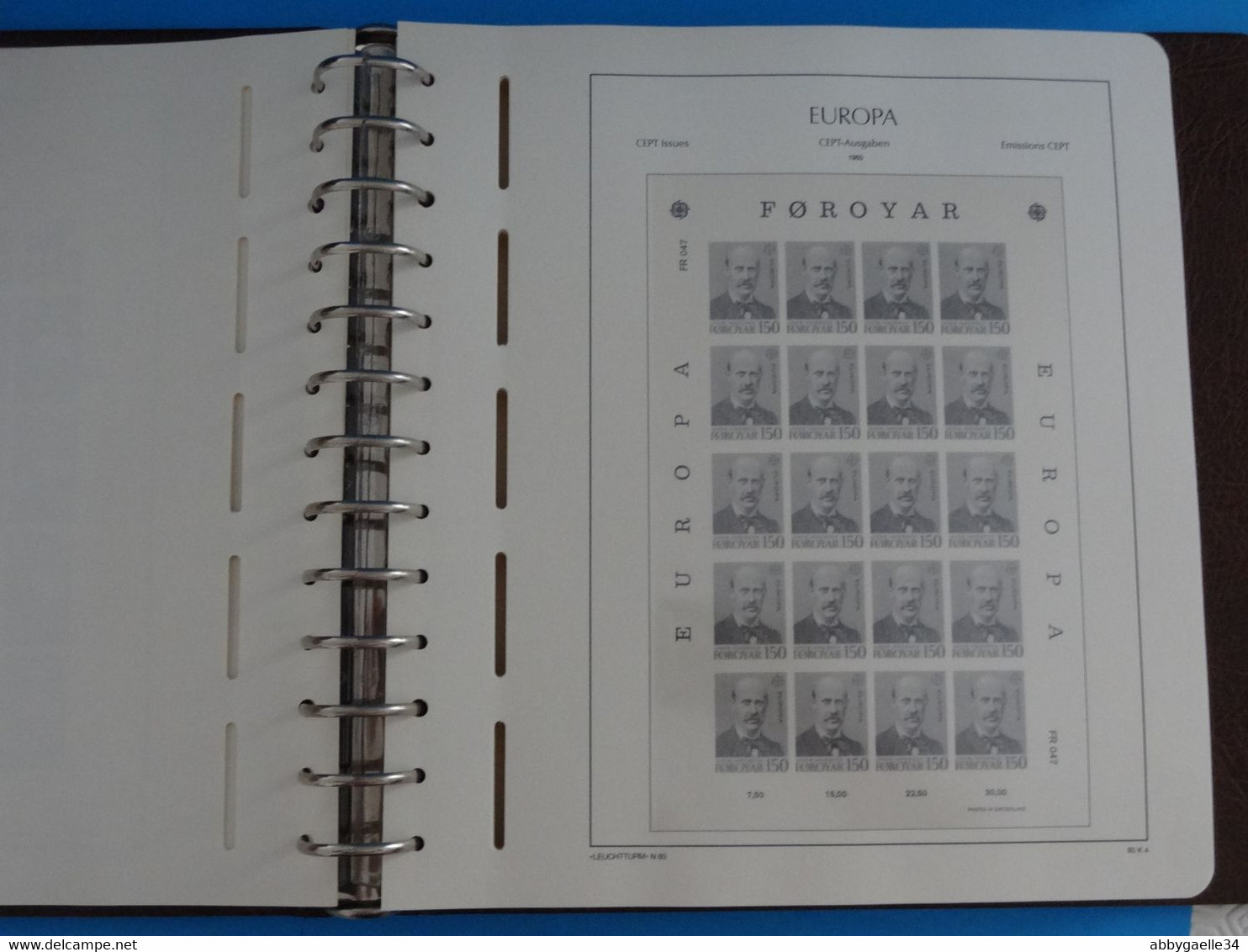 35 Feuillets Neufs ** EUROPA CEPT De 1980 à 1982 + Reliure LEUCHTTURM + Boitier En Bon état Général A COMPLETER - Colecciones