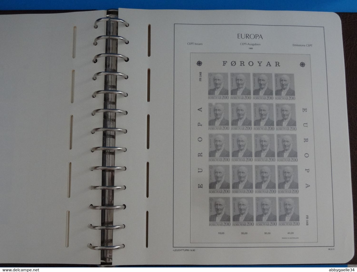 35 Feuillets Neufs ** EUROPA CEPT De 1980 à 1982 + Reliure LEUCHTTURM + Boitier En Bon état Général A COMPLETER - Collections