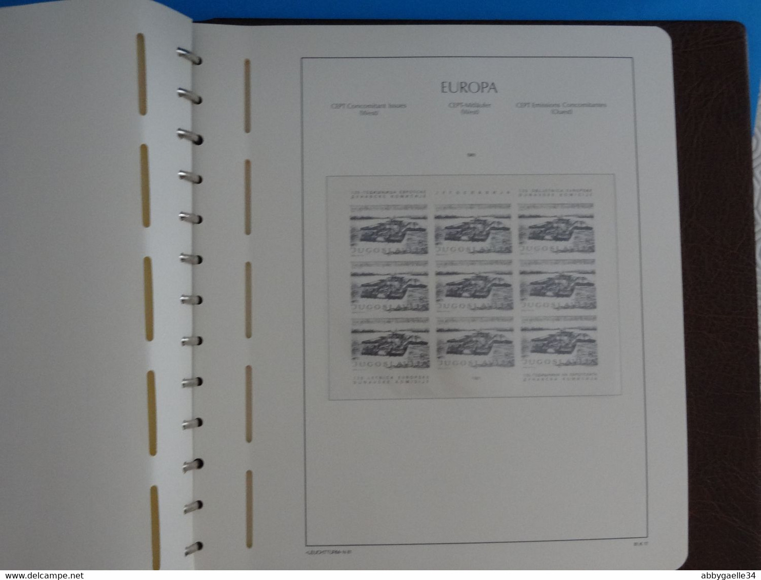 35 Feuillets neufs ** EUROPA CEPT de 1980 à 1982 + Reliure LEUCHTTURM + boitier en bon état général A COMPLETER