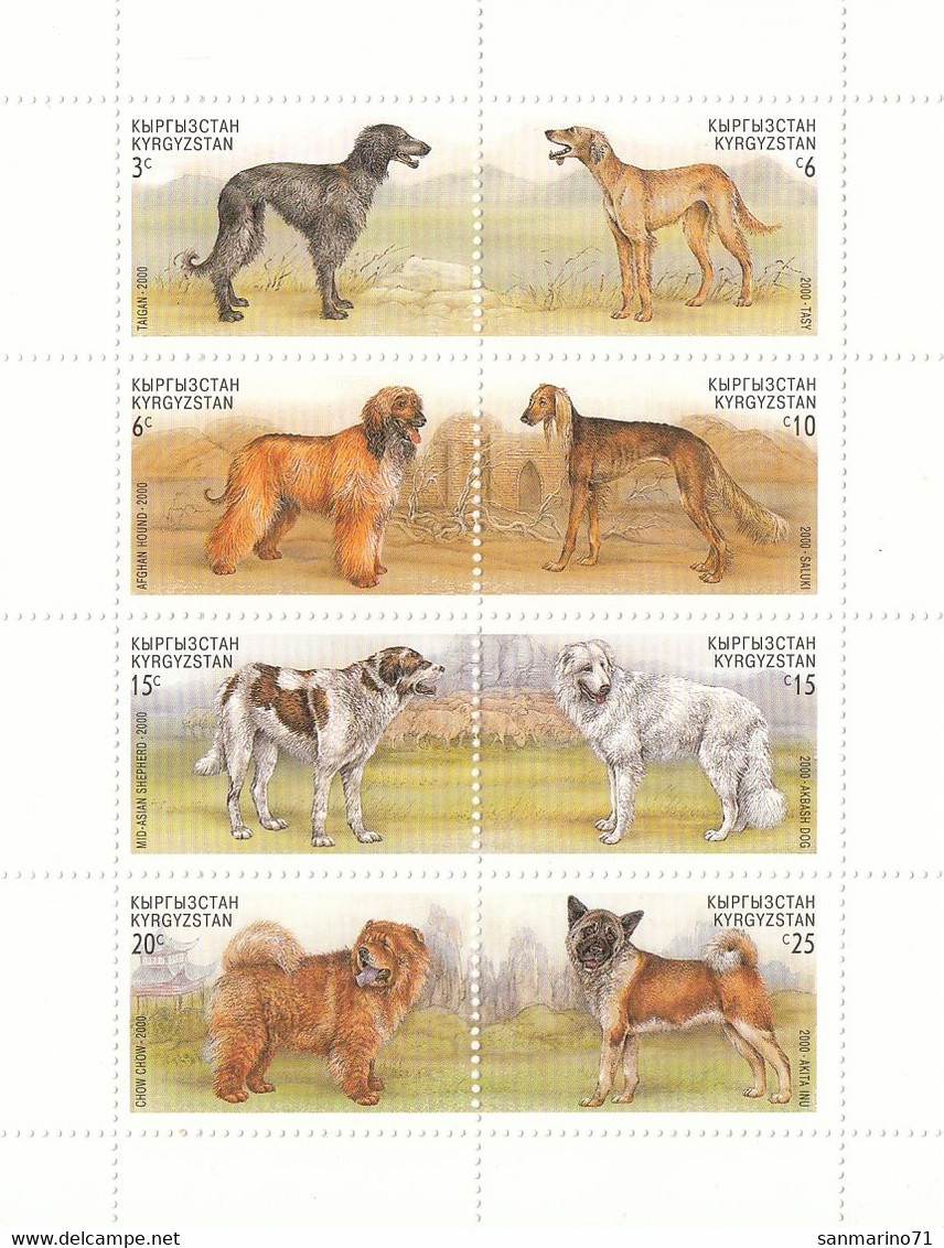 KYRGYZSTAN 195-202,unused,dogs - Kyrgyzstan