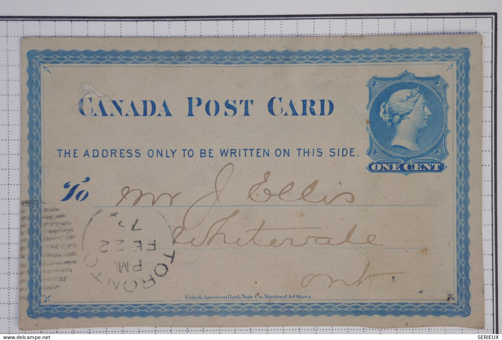 BA 21 CANADA  BELLE  CARTE  ++ 1876  TORONTO ONTARIO  ++AFF. PLAISANT - Storia Postale