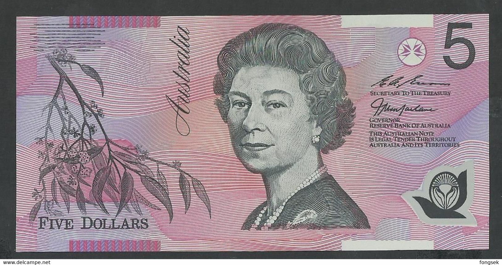 AUSTRALIA. 5 DOLLARS. (1997).  I.MACFARLANE / E.A.EVANS. PREFIX CB. NUMBER BLACK. Pick 51. POLYMER. UNC / NEUF. - 1992-2001 (polymer Notes)