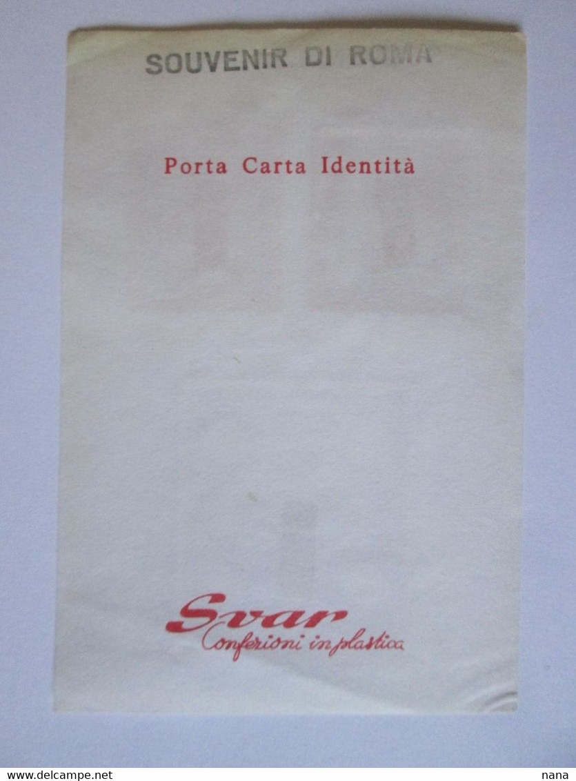 Italy-Souvenir Di Roma:Titulaire De La Carte D'identite,feuille 3 Timbres Vatican/Identity Card Holder,sheet Of 3 Stamps - Lotti E Collezioni