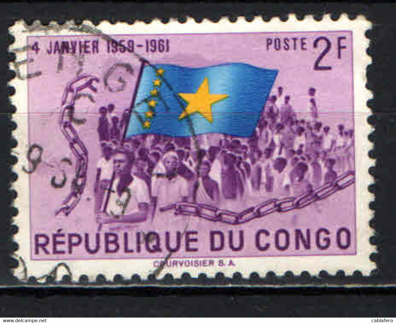 CONGO - 1961 - FIRMA DELL'ACCORDO DELL'INDIPENDENZA DA PARTE DEL BELGIO - USATO - Oblitérés