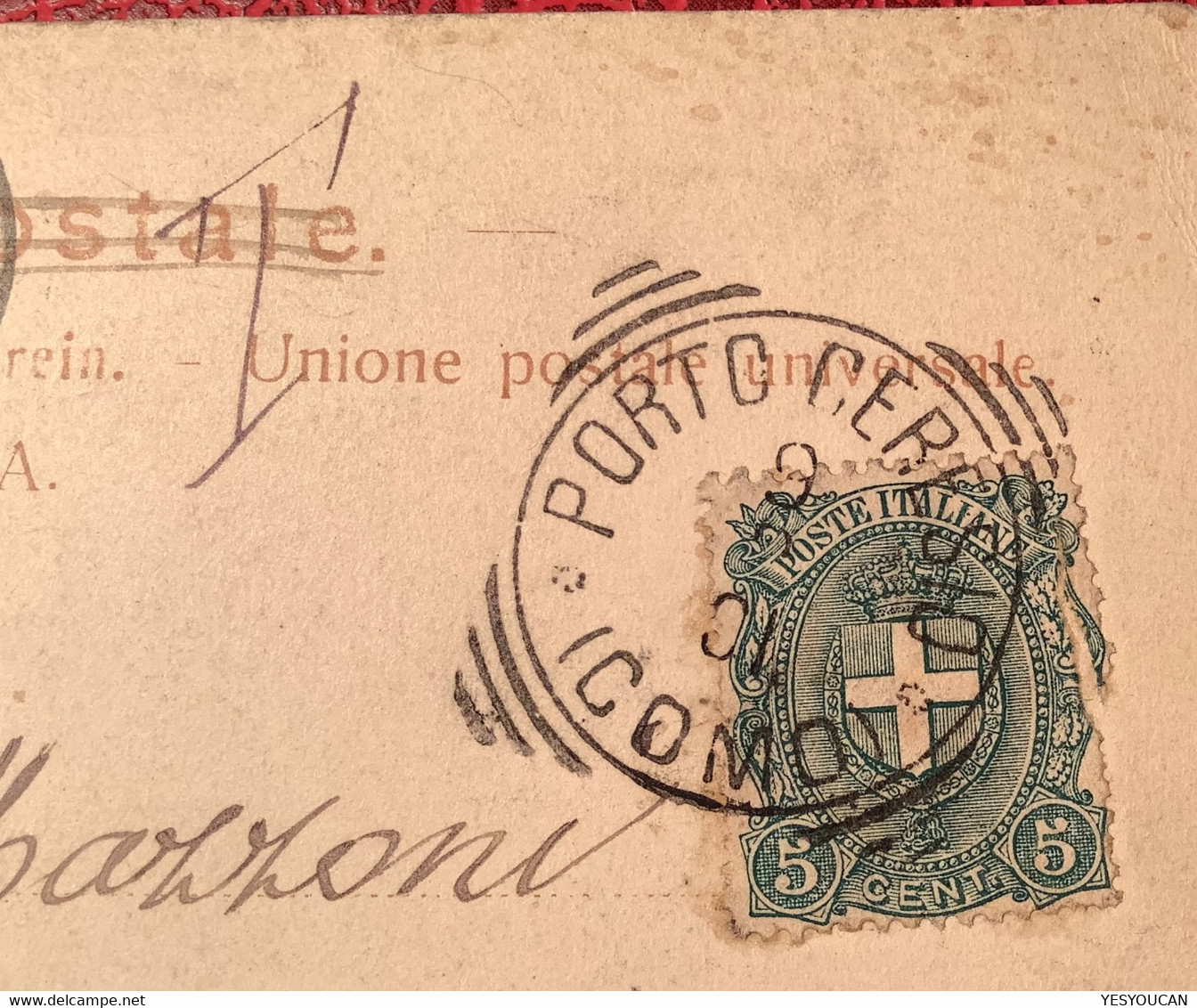 PORTO CERESIO COMO 1901 Italia Cartolina> Mendrisio Ticino Schweiz Nachportomarke (Portomarken Brief Ak Wehrli - Poststempel