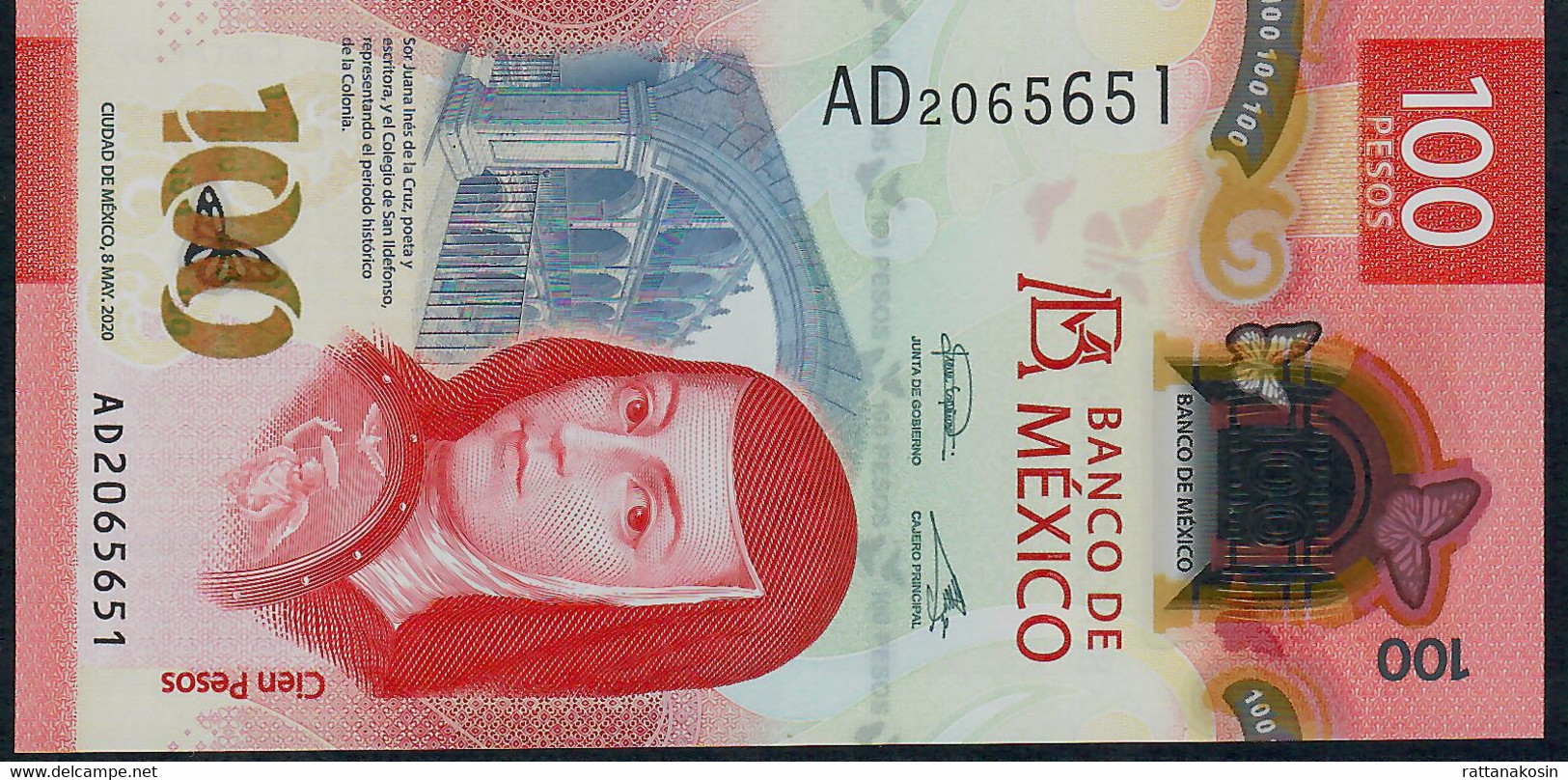 MEXICO NLP = B715a 100 PESOS 8 MAY 2020 #AD Different Signature  UNC. - Mexique