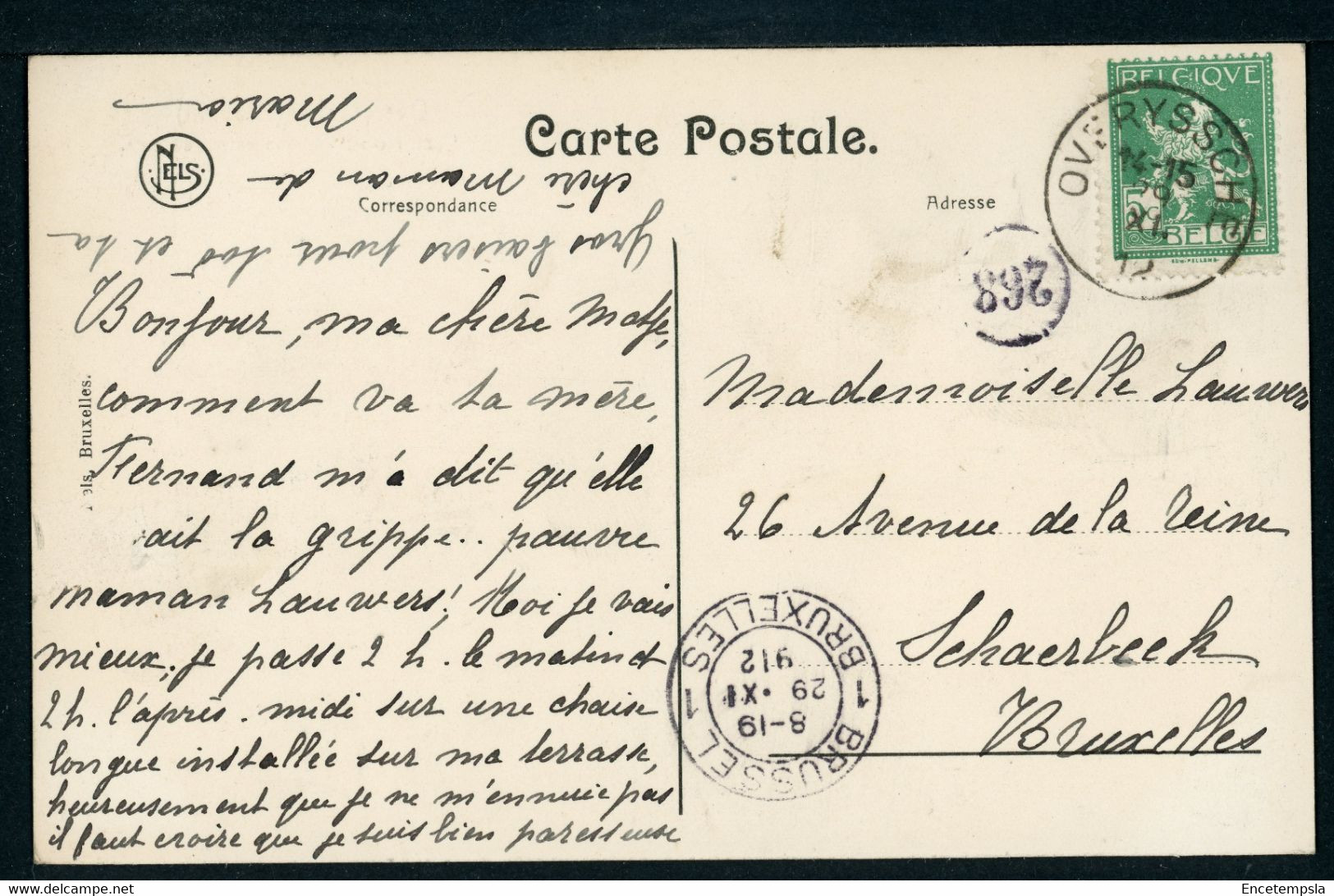 CPA - Carte Postale - Belgique - Overyssche - Ter Nood - Etablissement De Cure - 1912 (CP21083) - Overijse