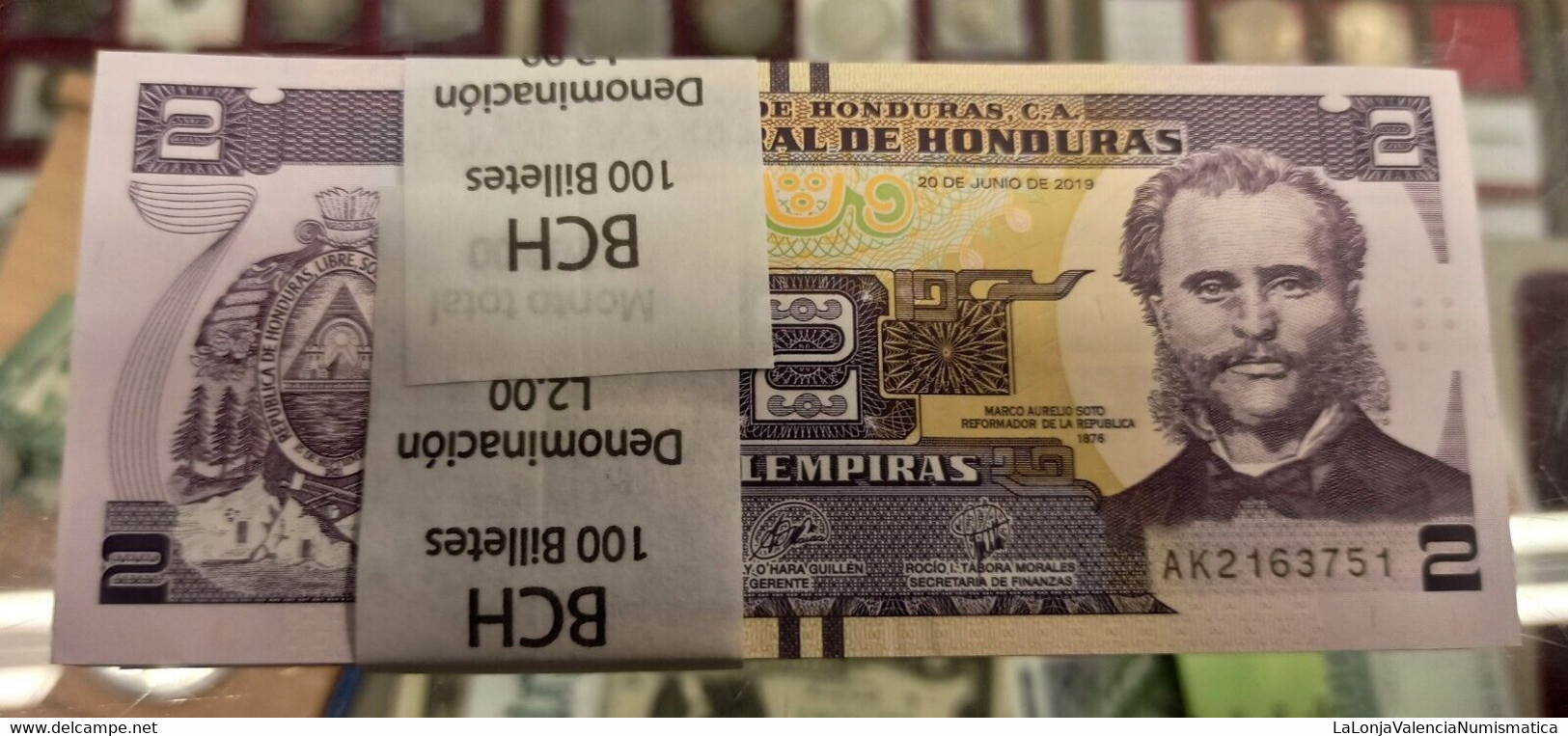 Honduras Taco 100 Billetes 2 Lempiras 2019 Pick 97d SC UNC - Honduras