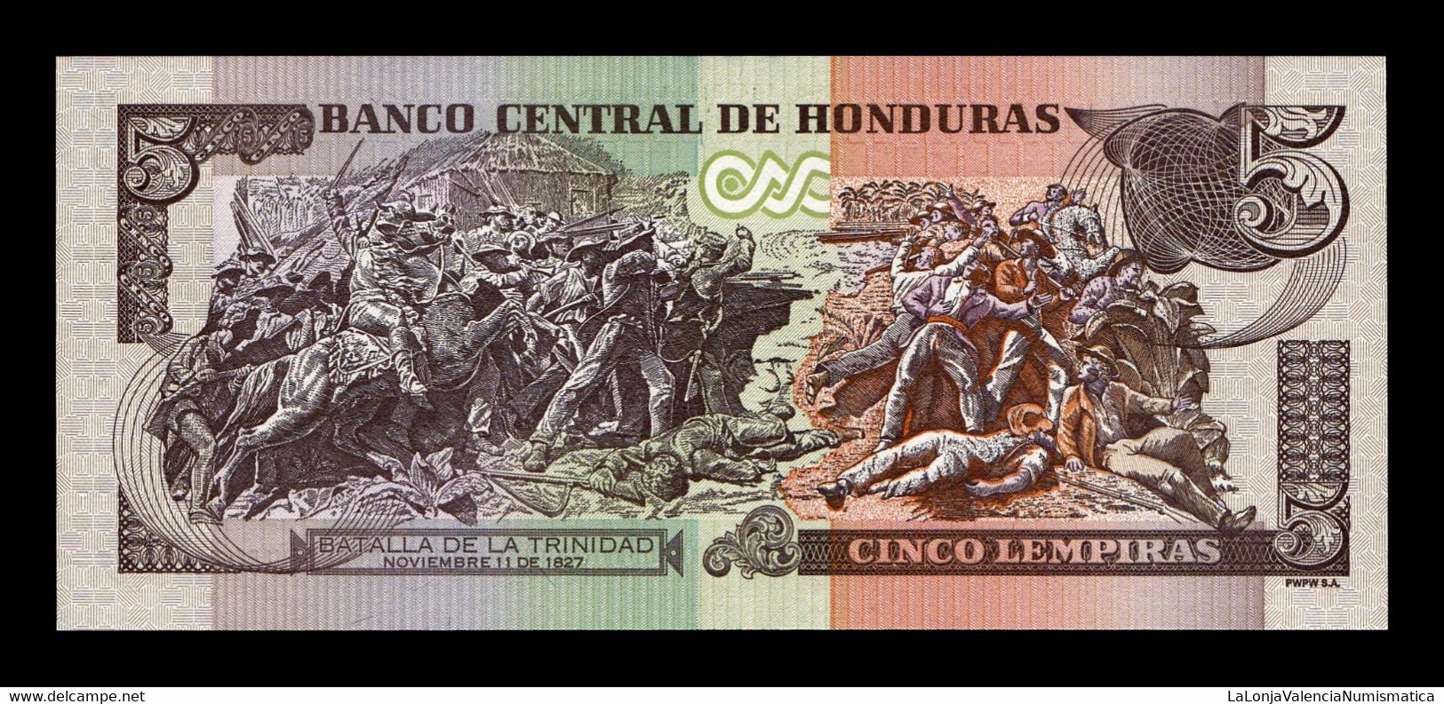Honduras Taco 100 Billetes 5 Lempiras 2016 Pick 98c SC UNC - Honduras