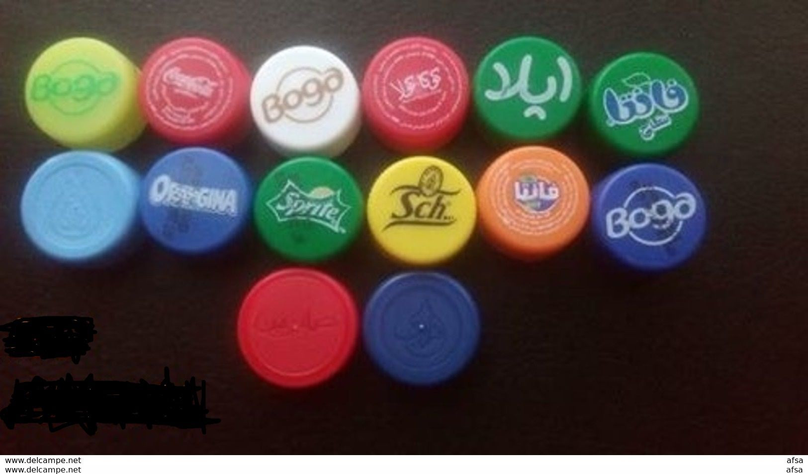 14 Capsules Plastiques De Tunisie //  14 Tunisian Plastic Caps - Limonade