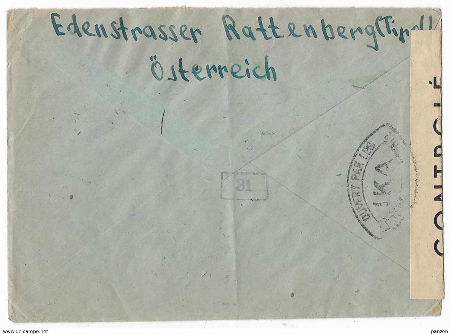 Austria 1947 Rattenberg Censored Letter To Germany - Cartas & Documentos