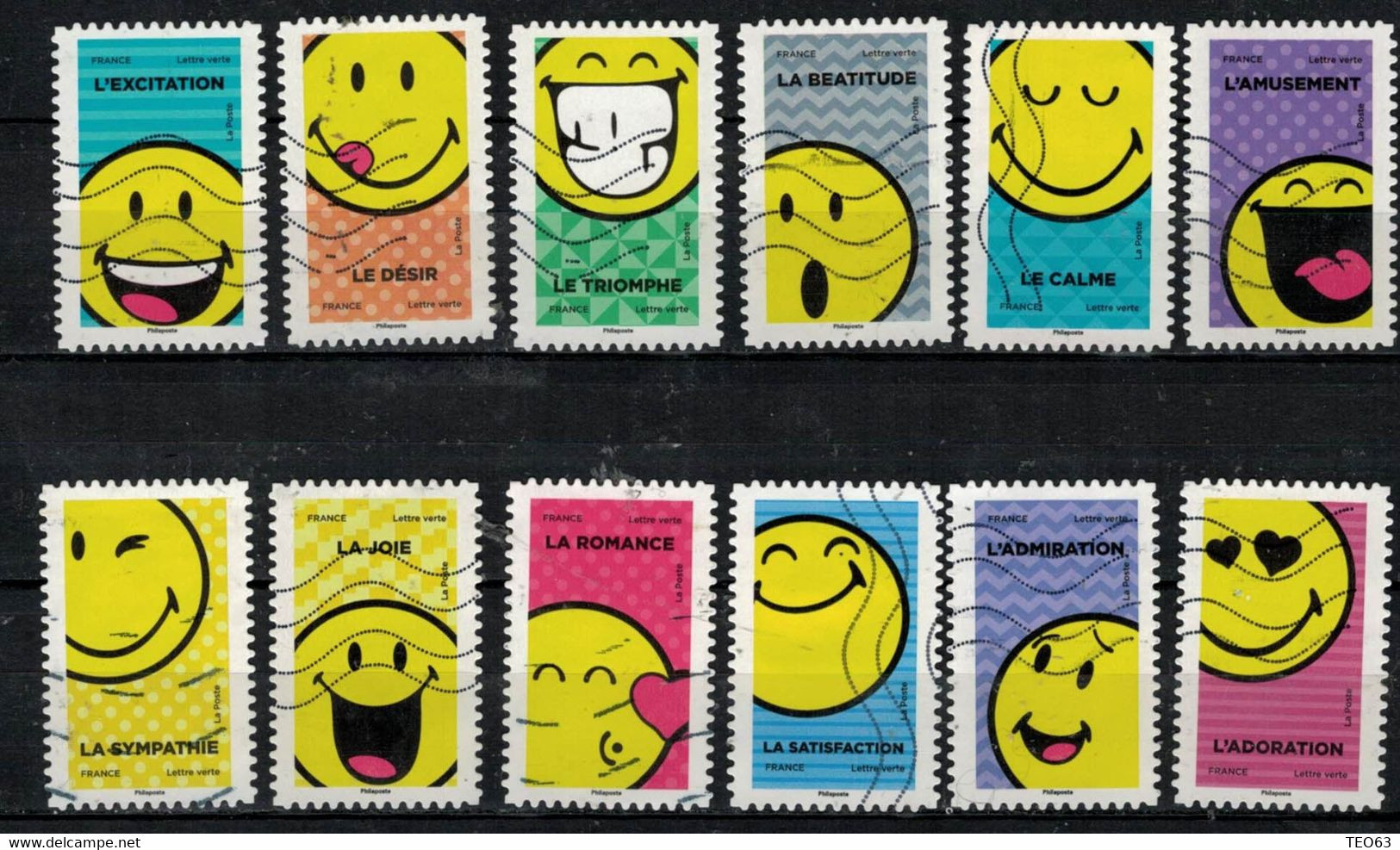 PRENEZ LE TEMPS DE SOURIRE - SMILEY - TIMBRES OBLITERES - NOUVEAUTE JUIN 2022 - Used Stamps