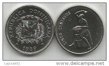 Republica Dominicana  5  Centavos 1989. High Grade - Dominicaanse Republiek