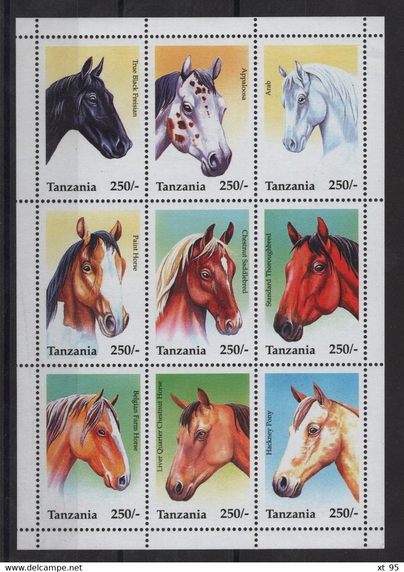 Tanzanie - N°1904 à 1912 - Faune - Chevaux - Cote 11.25€ - ** Neufs Sans Charniere - Tansania (1964-...)