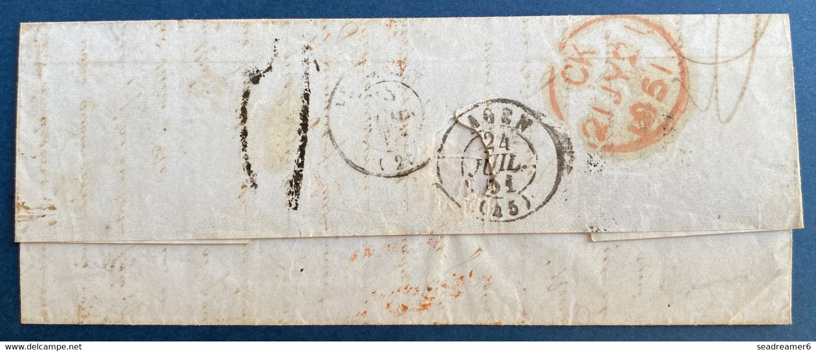 Guadeloupe Lettre Juin 1851 Pour AGEN Voie D'Angleterre Dateur "pointe à Pitre/Guadeloupe" + Basse Terre/Guadeloupe - Briefe U. Dokumente