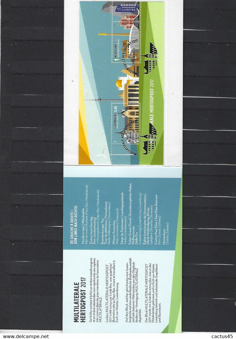 LUXEMBOURG ET PAYS BAS F 2078 Emission MultilateraleHERTOGOST - Cartas & Documentos